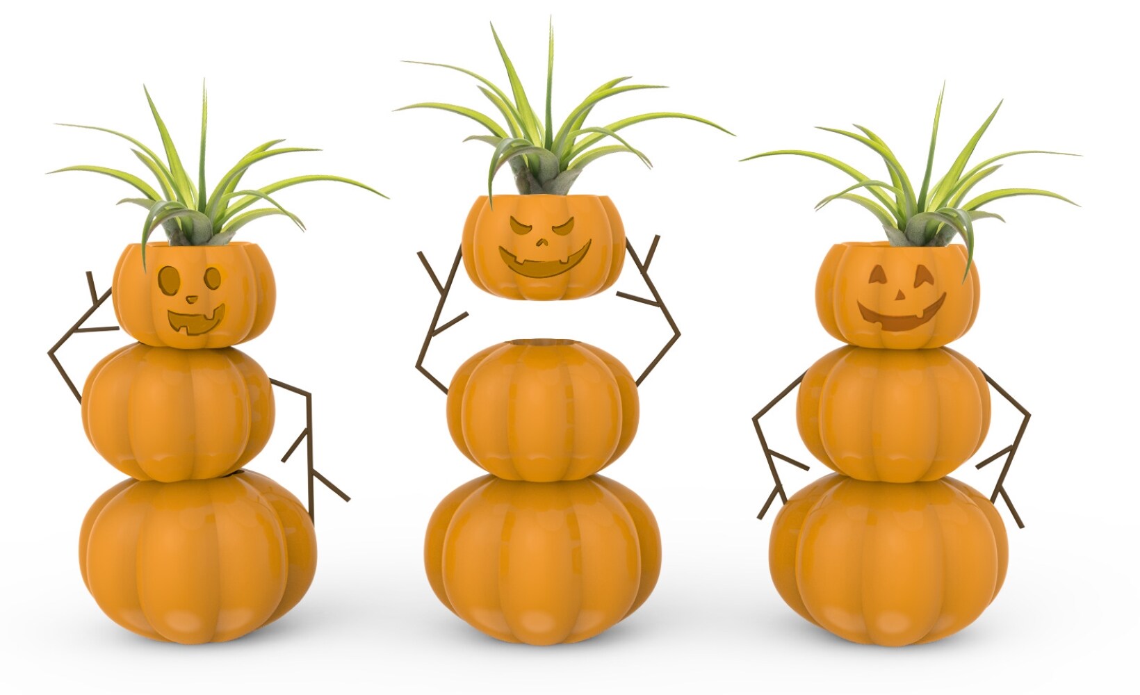 LiveTrends HAL254 Pumpkin Jumble House plant in 1 -Pack Pot 1 -Pack