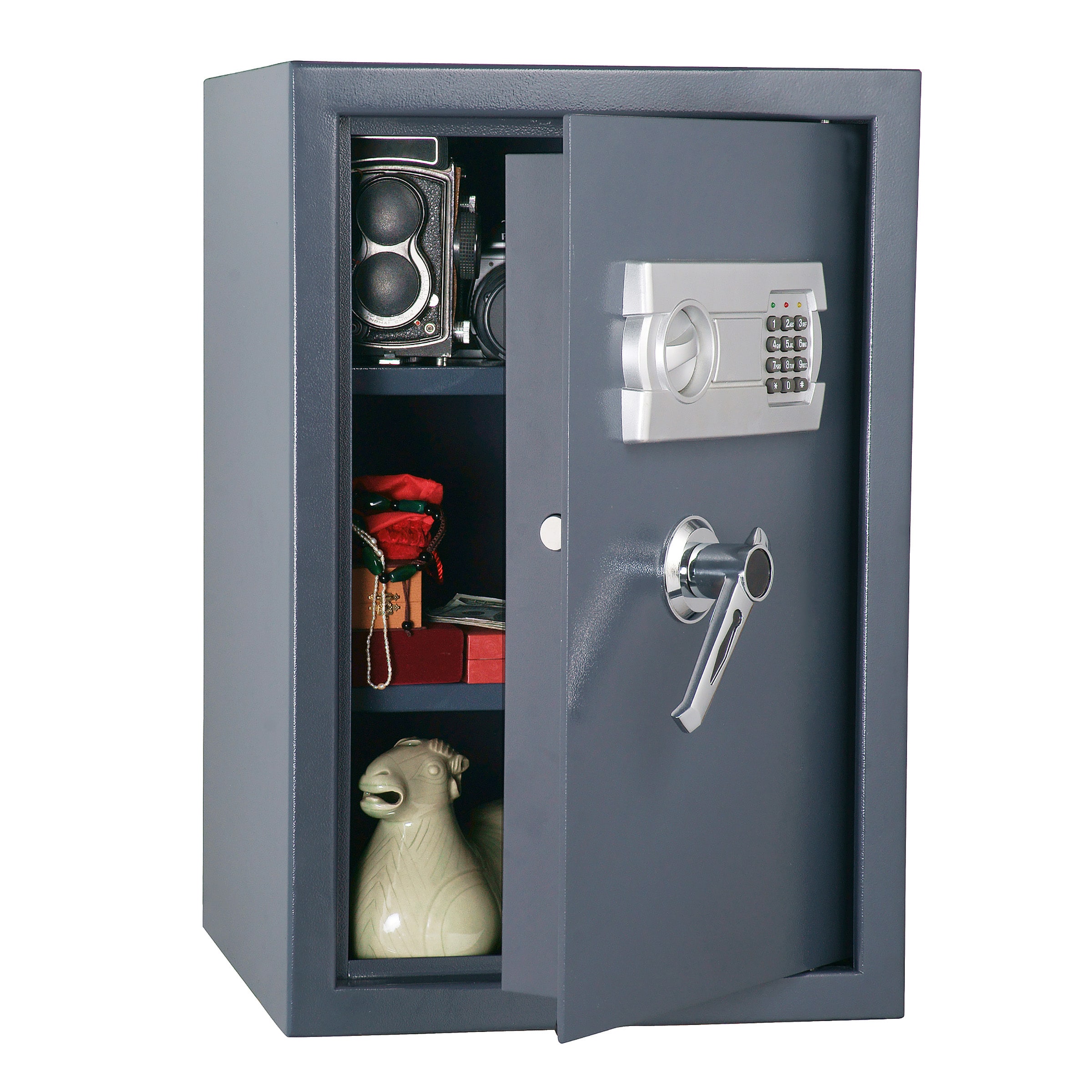 Fleming Supply Fingerprint Entry Electronic Safe - 13.8 X 9.8 X