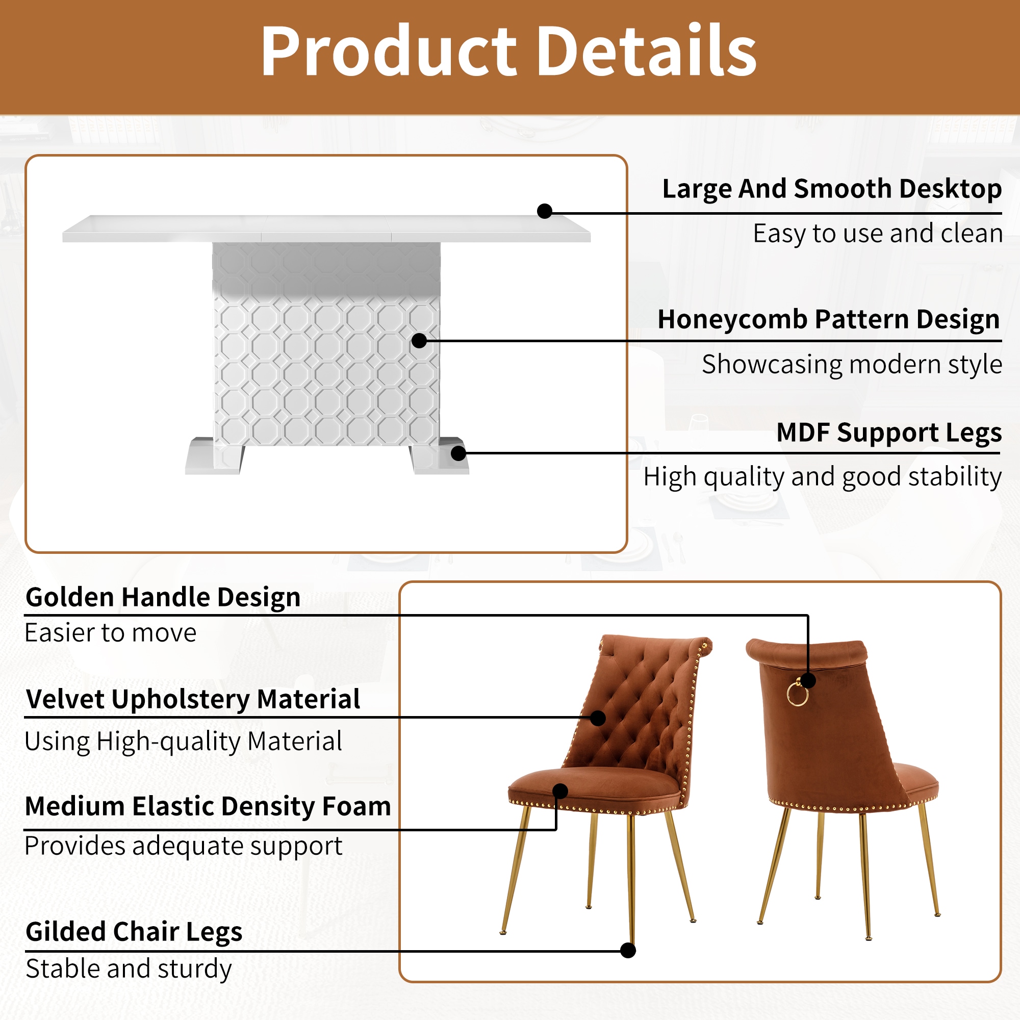 Clihome CL-ST1WH703CF Dining-Sets - View #9