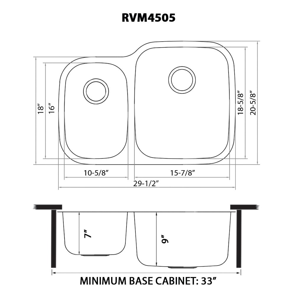 Ruvati RVM4505 Kitchen-Sinks - View #5