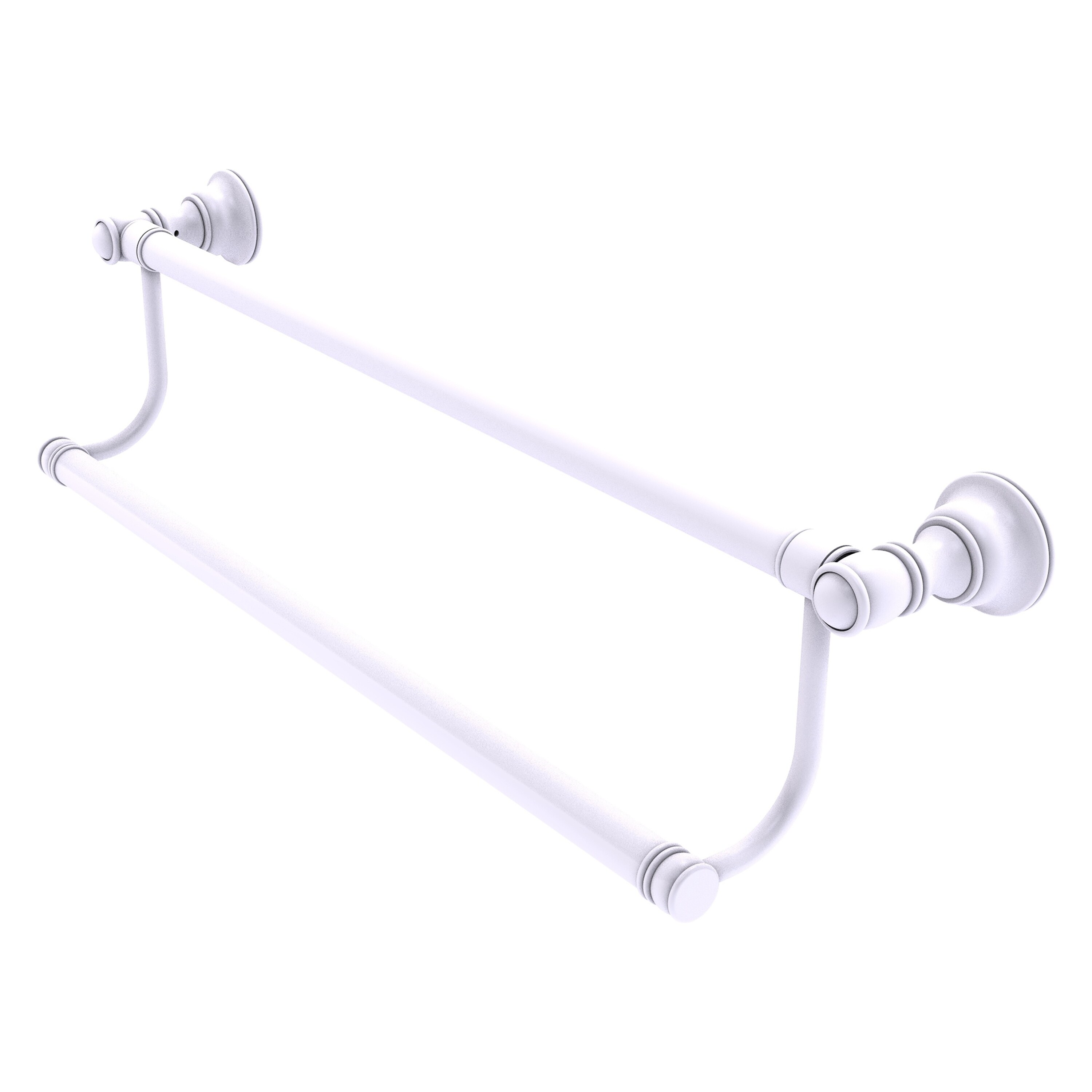 Allied Brass CL-72-30-WHM Carolina 30-in double Matte White Wall mount Double Towel Bar