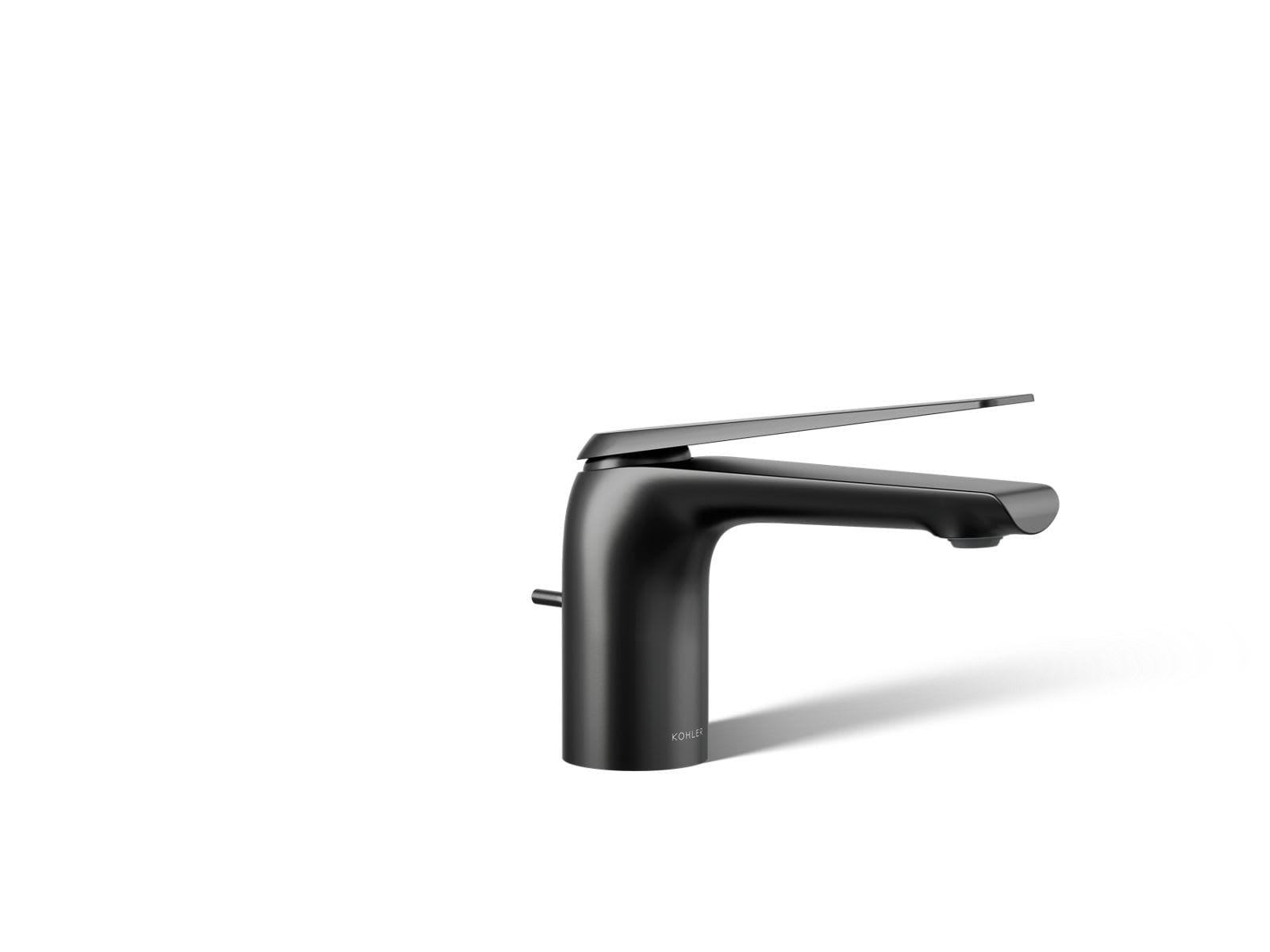 KOHLER 97345-4K-BL Avid 1.0 GPM Single Hole Lavatory Faucet in Matte Black (Valve Included)