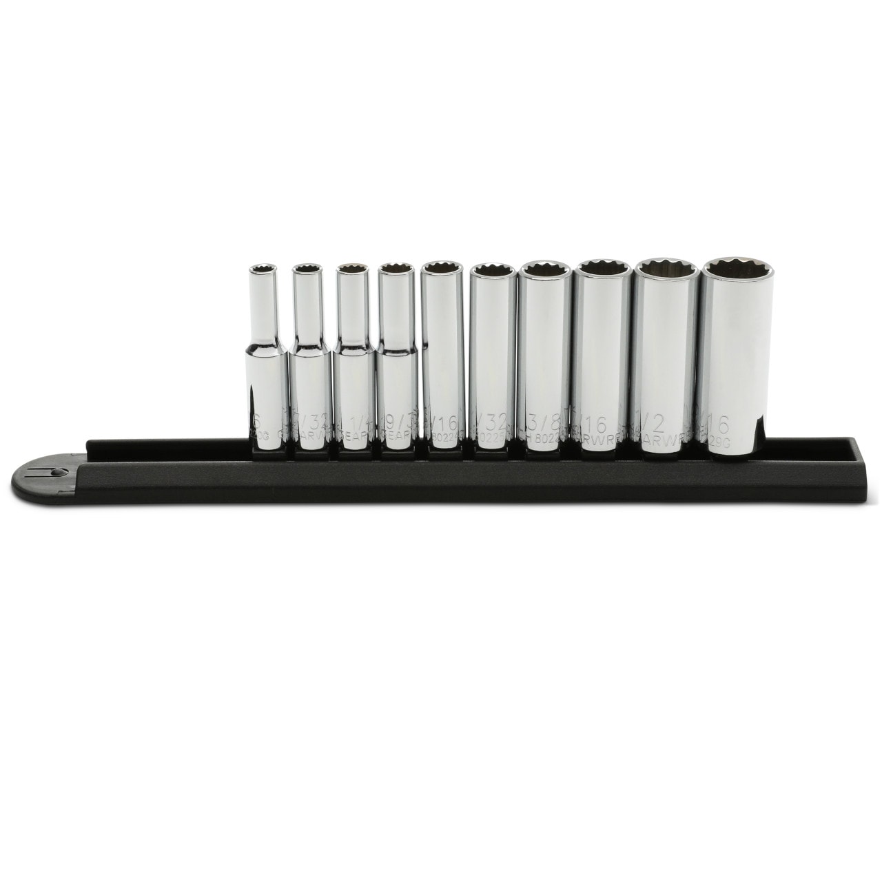 GEARWRENCH 1/4-in Drive Standard (SAE) Deep Socket Set 10 -Pieces