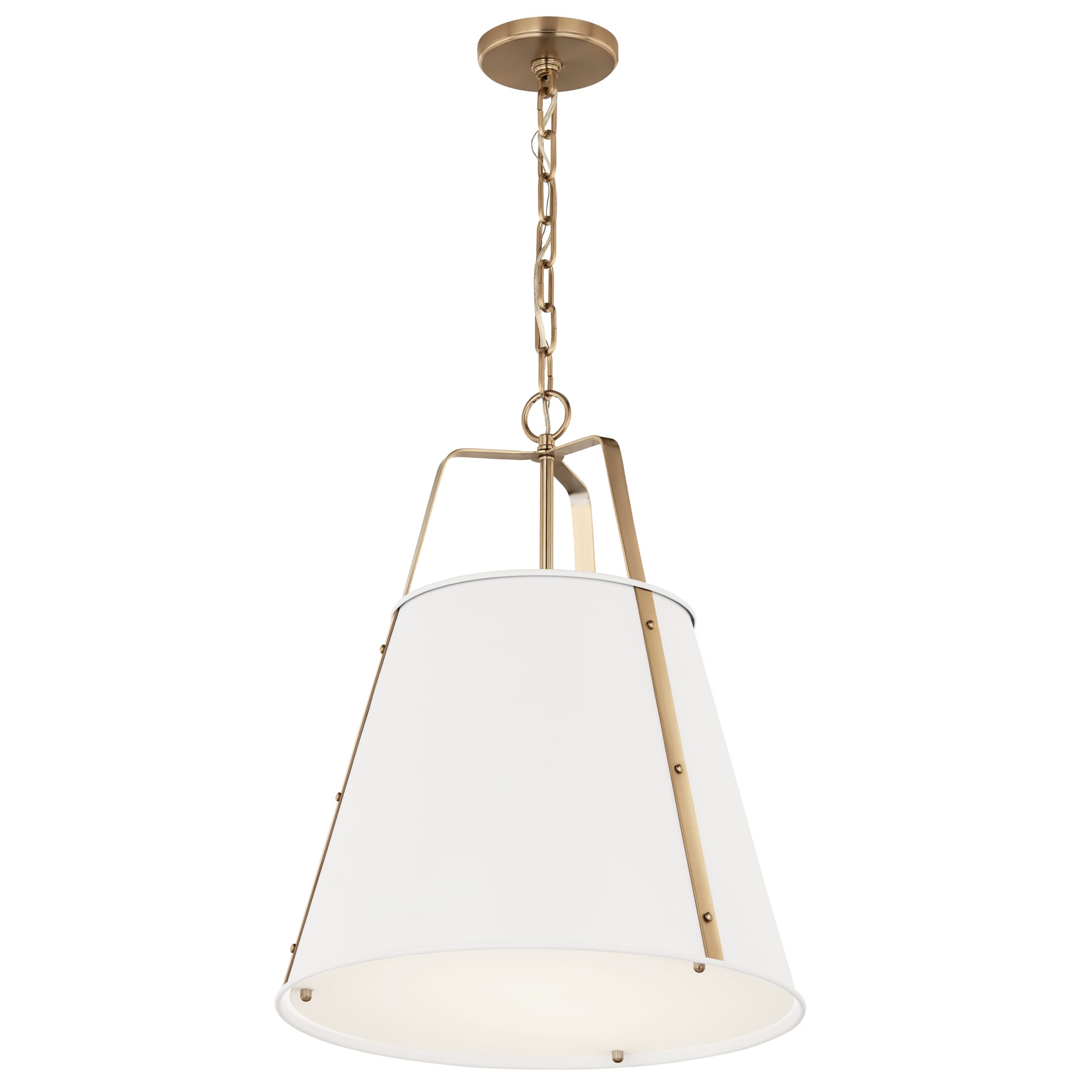 Kichler 52711WH Etcher 2 -Light White Traditional Etched glass Cone Medium Hanging Pendant light