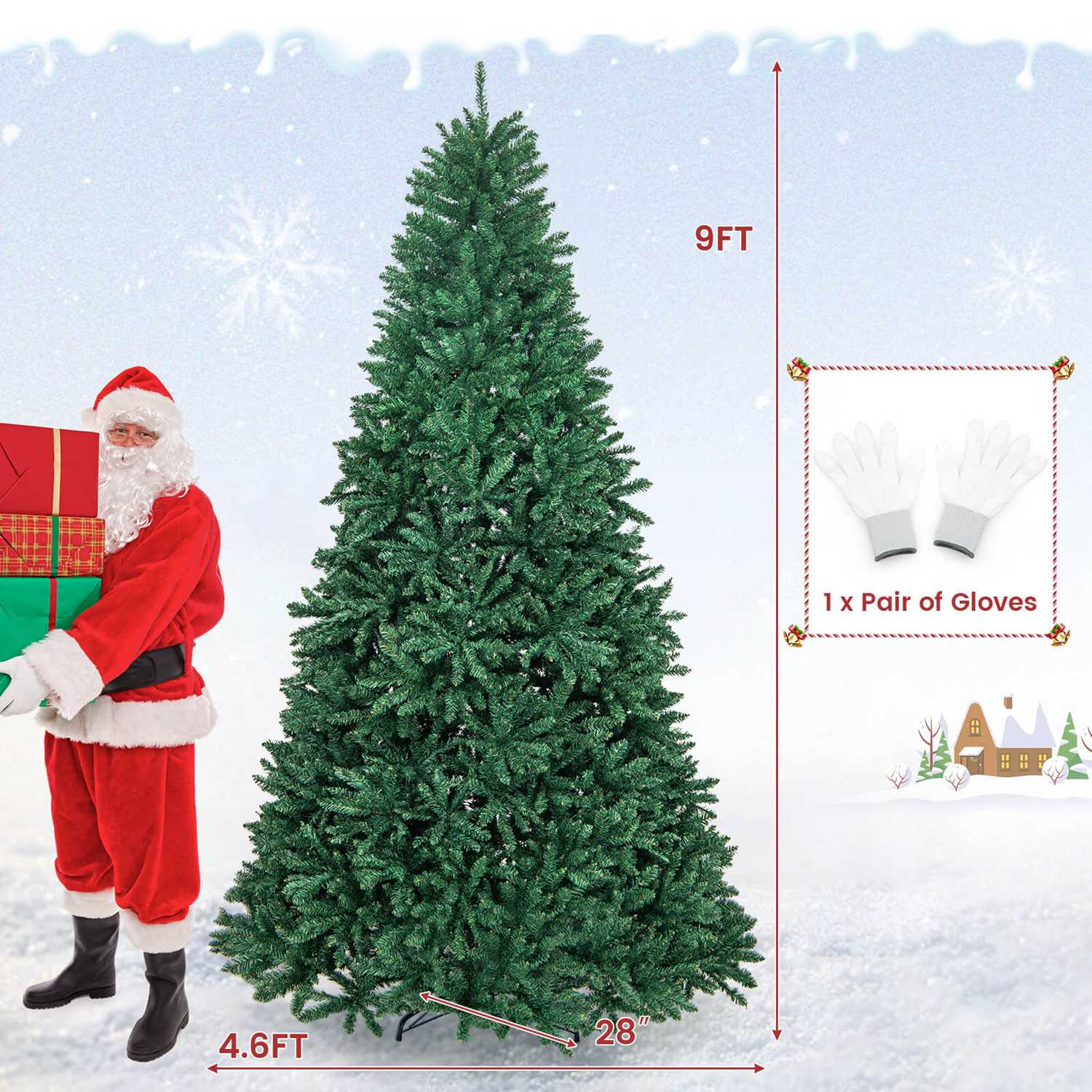 Costway CSHY000394 Artificial-Christmas-Trees - View #4