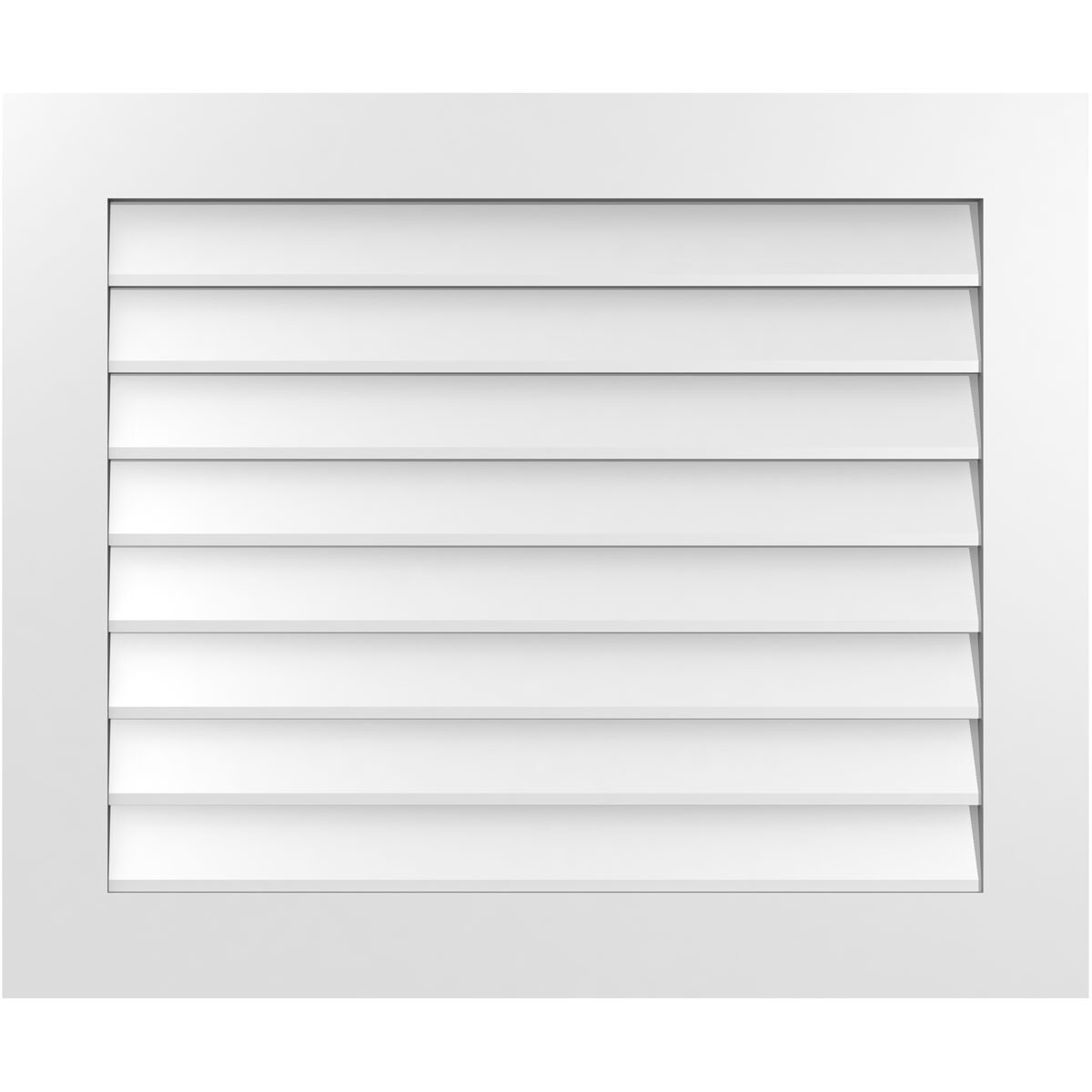 Ekena Millwork GVPVE36X3001SN 36-Inches x 30-Inches Off-white Rectangle PVC Gable Louver Vent