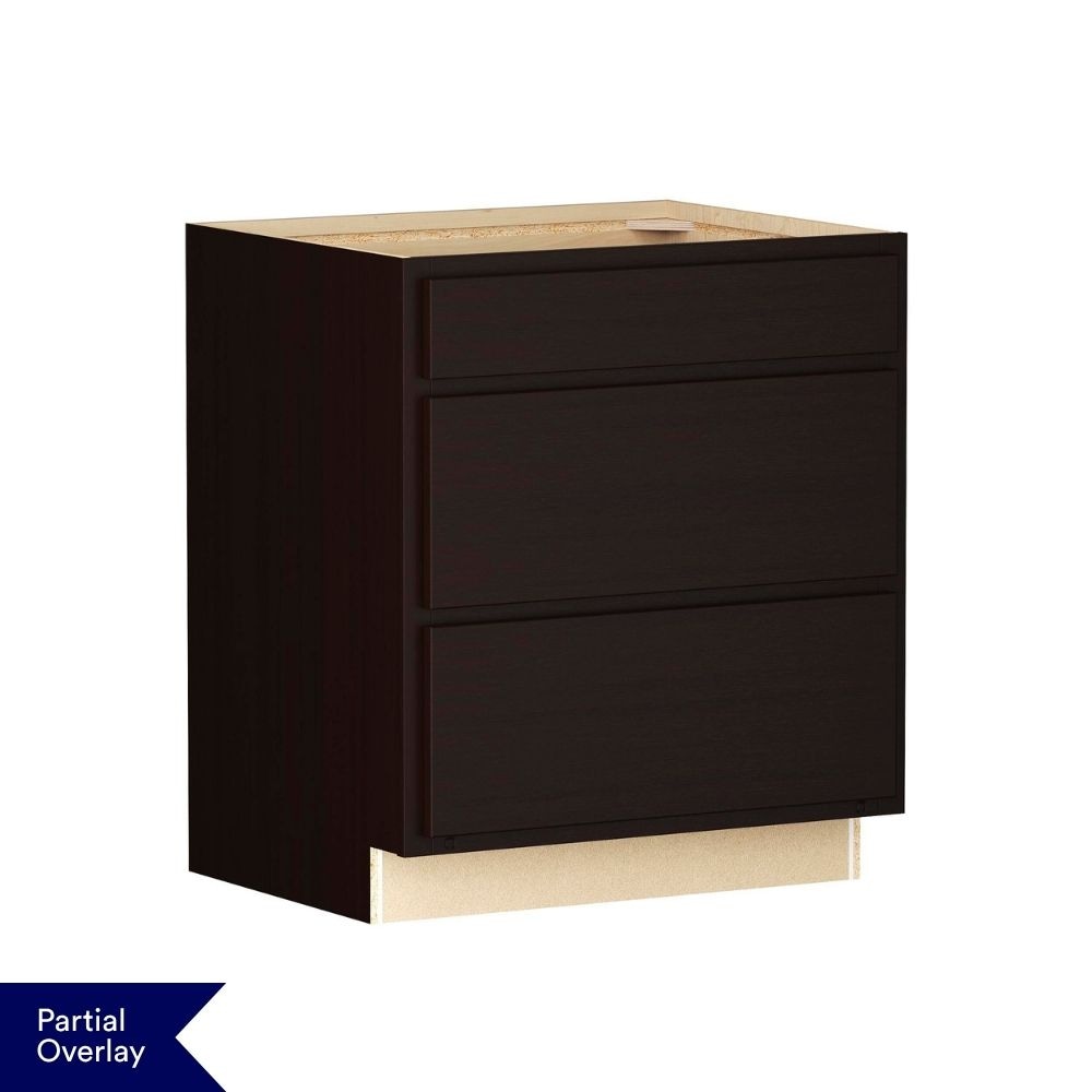 Shenandoah Cardiff 24-in W x 30-in H x 12-in D Espresso Laminate L-Shaped Corner Wall Fully Assembled Cabinet Recessed Panel Miter