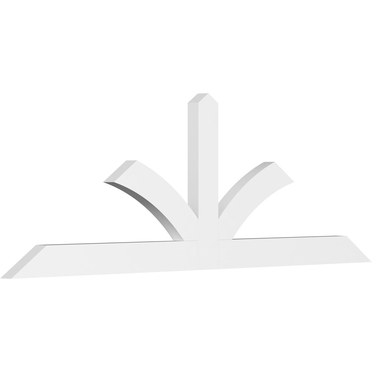Ekena Millwork GBP072X24X0204RIC00 Richland White PVC Gable bracket