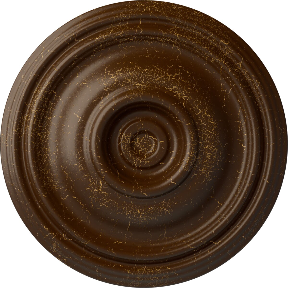Ekena Millwork CM14TRRBC Traditional 14.75-in W x 14.75-in L Painted Root Beer Crackle Polyurethane Whole Ceiling Medallion