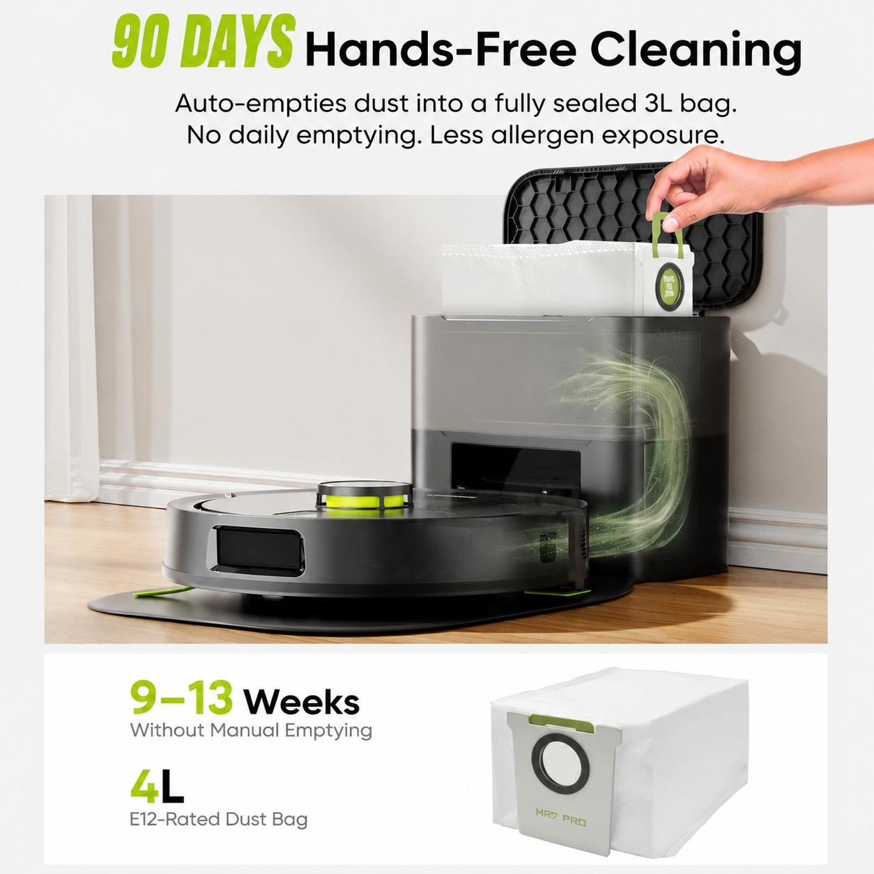 Anqtovp  Robot Vacuum and Mop Combo 90 Days Self Emptying with 8000Pa Suction LiDAR Smart Mapping Dual Anti Tangle for Pet Hair Carpet and Hard Sansujyuku sansujyuku.com