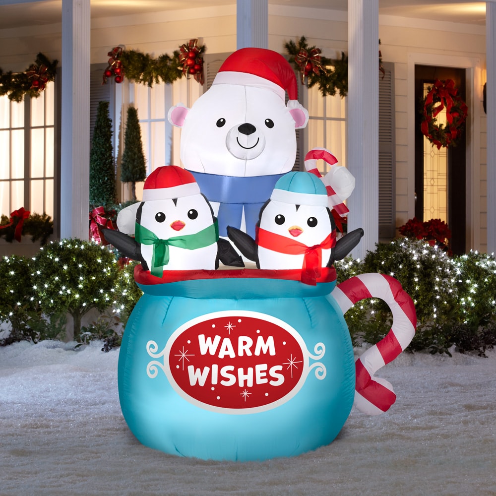 hot chocolate christmas inflatable