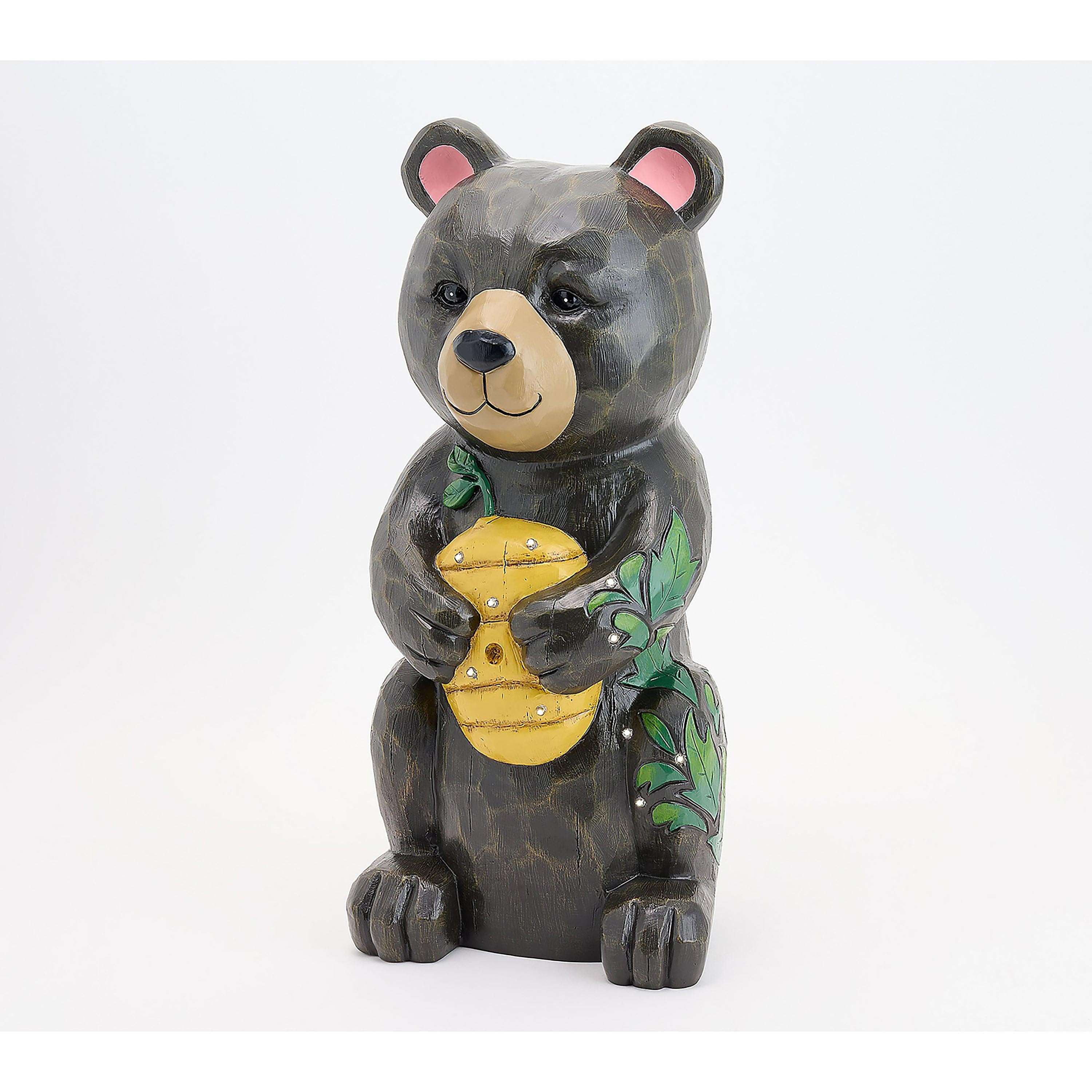 Evergreen ZQ2LA2221 18-in H x 8.66-in W Black Animal Garden Statue