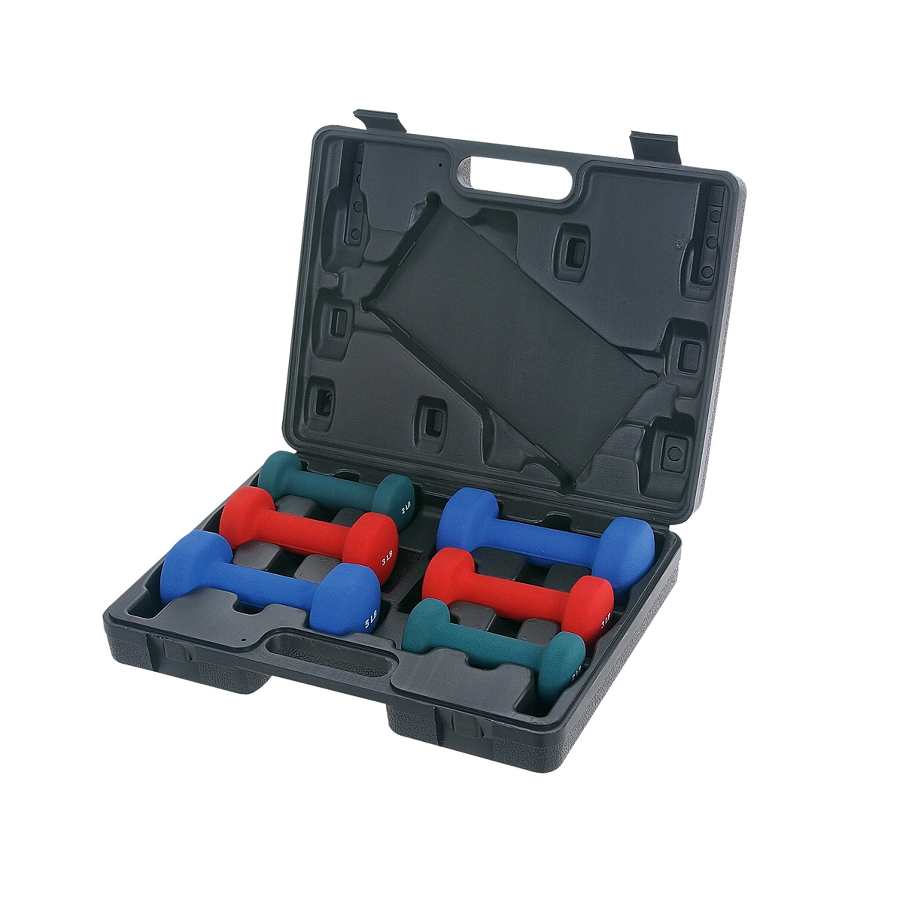 Sunny Health & Fitness SDSN-20 Sunny Health and Fitness Neoprene Dumbbell Set with Case