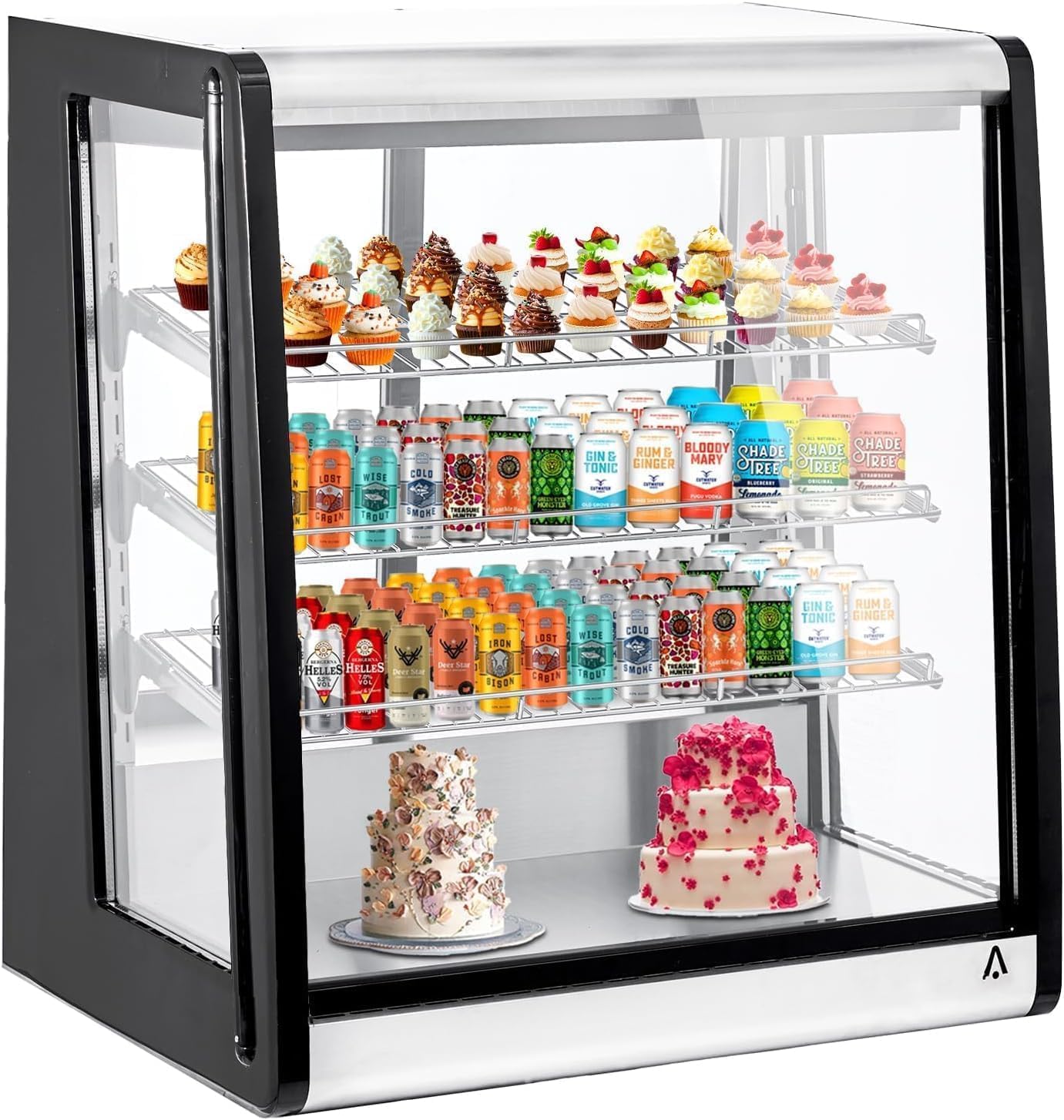 Garvee - Display Refrigerator 7 Cu  Ft Countertop Commercial Cake Display Case LED Lighting Doubl...