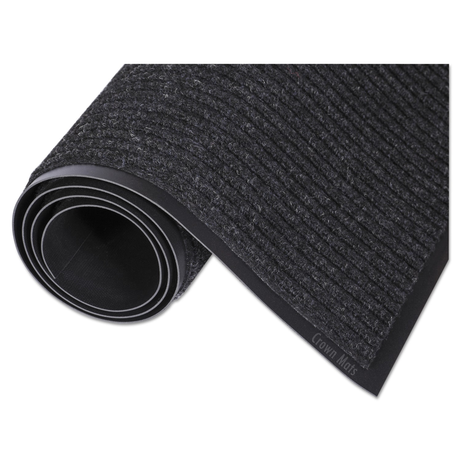 Crown 3-ft x 5-ft Charcoal Vinyl Rectangular Indoor Door Mat at Lowes.com