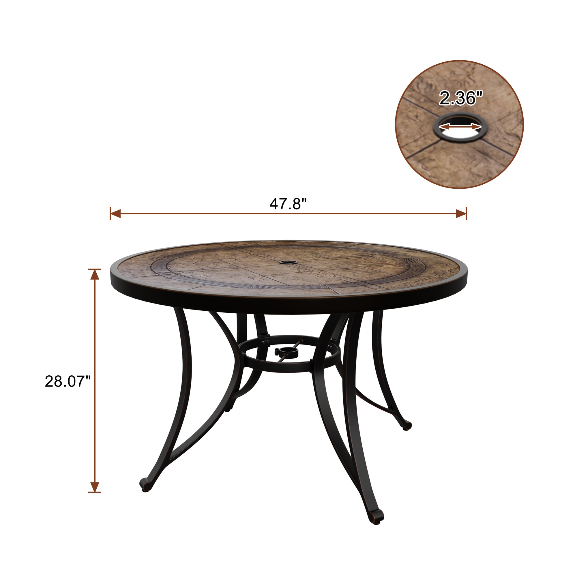 CASAINC CA-ORABQ112 Patio-Tables - View #2