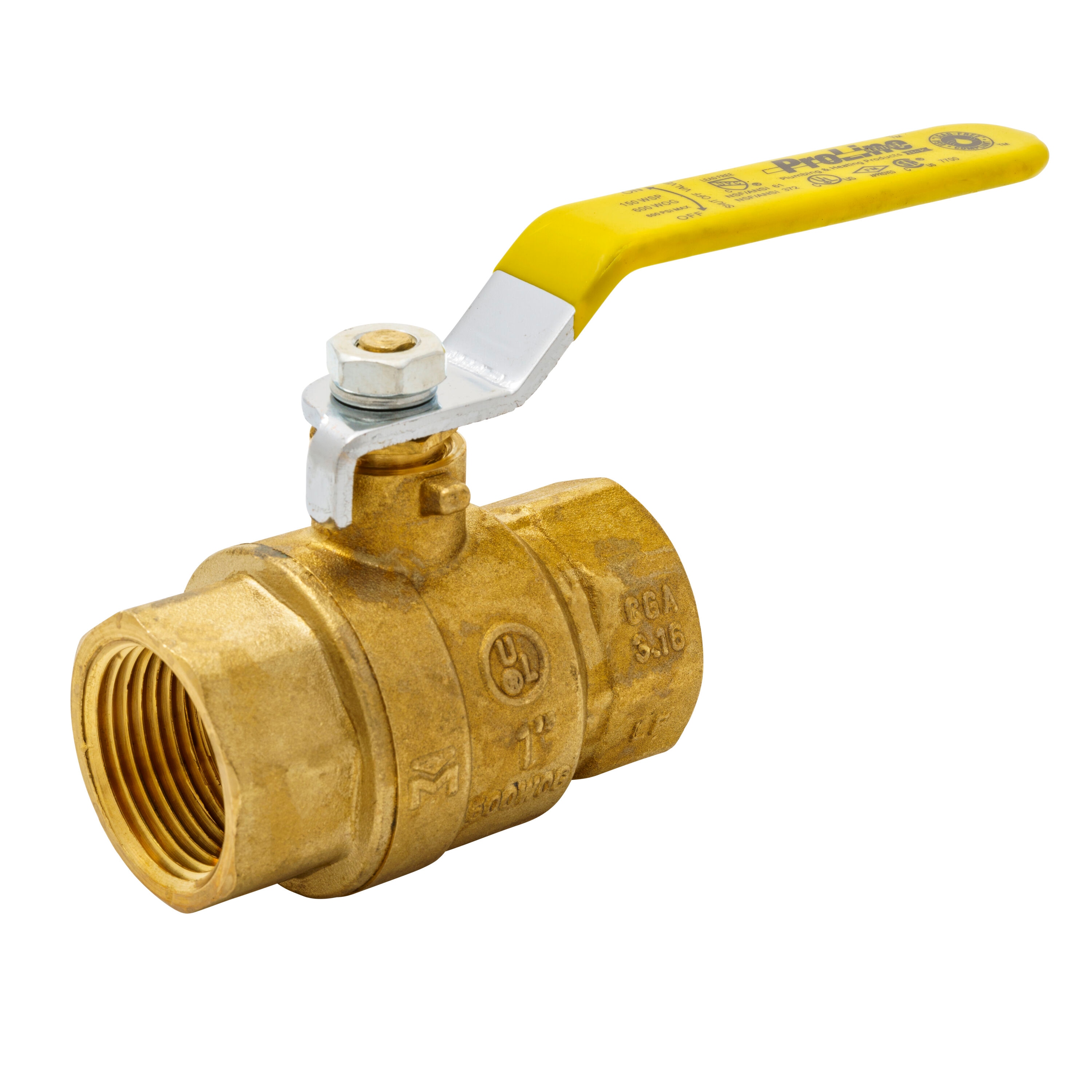 Proline Series 107-825NL 7700T 1-in FIP Brass Ball Valve