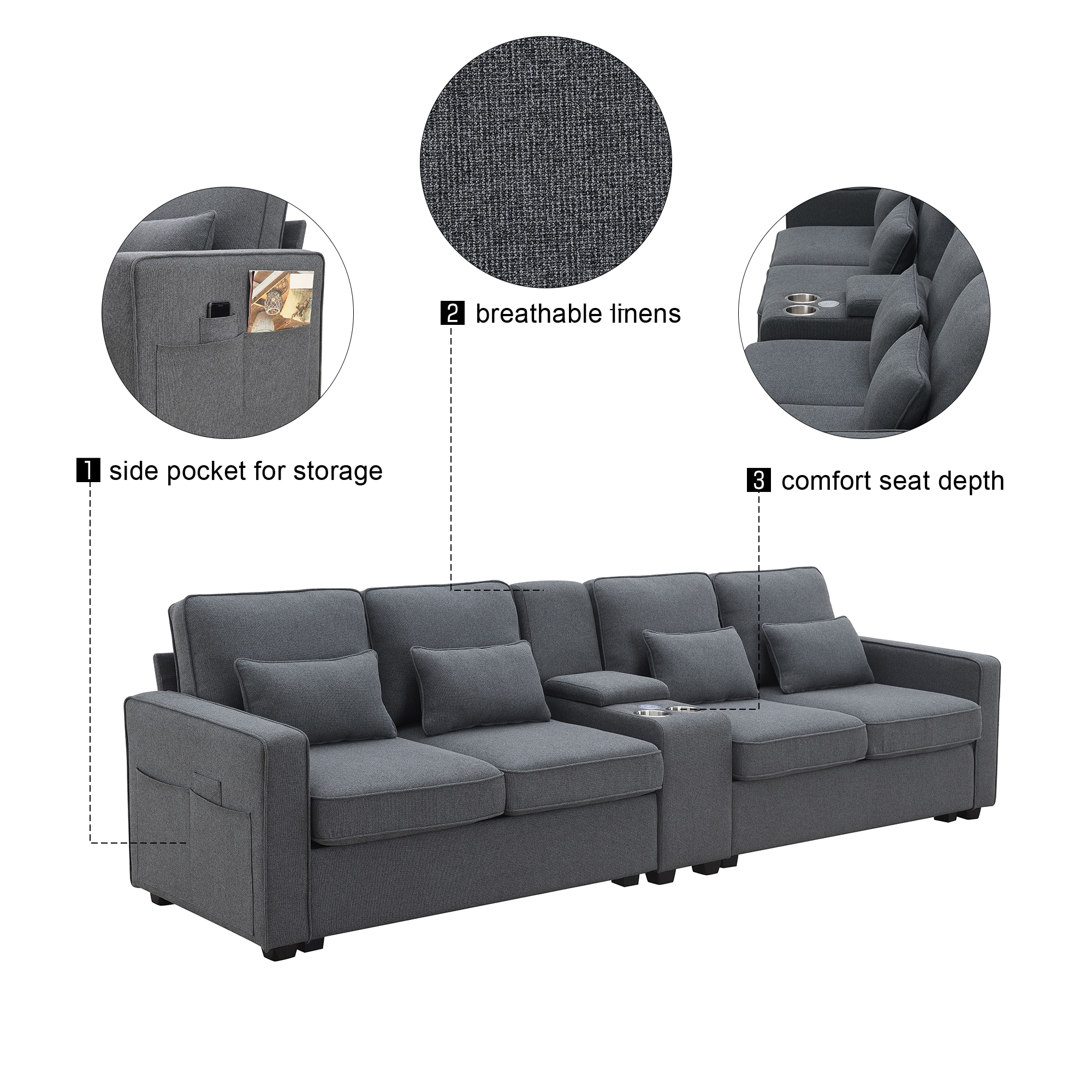 JIMSMAISON JMGTSO02DG Sofas-Loveseats - View #4