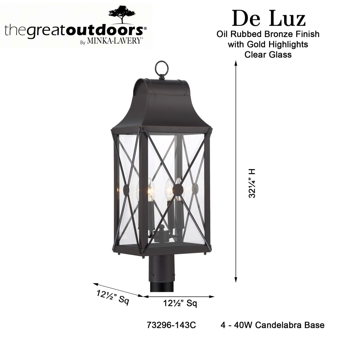 The Great Outdoors 73296-143C Post-Lights - View #9