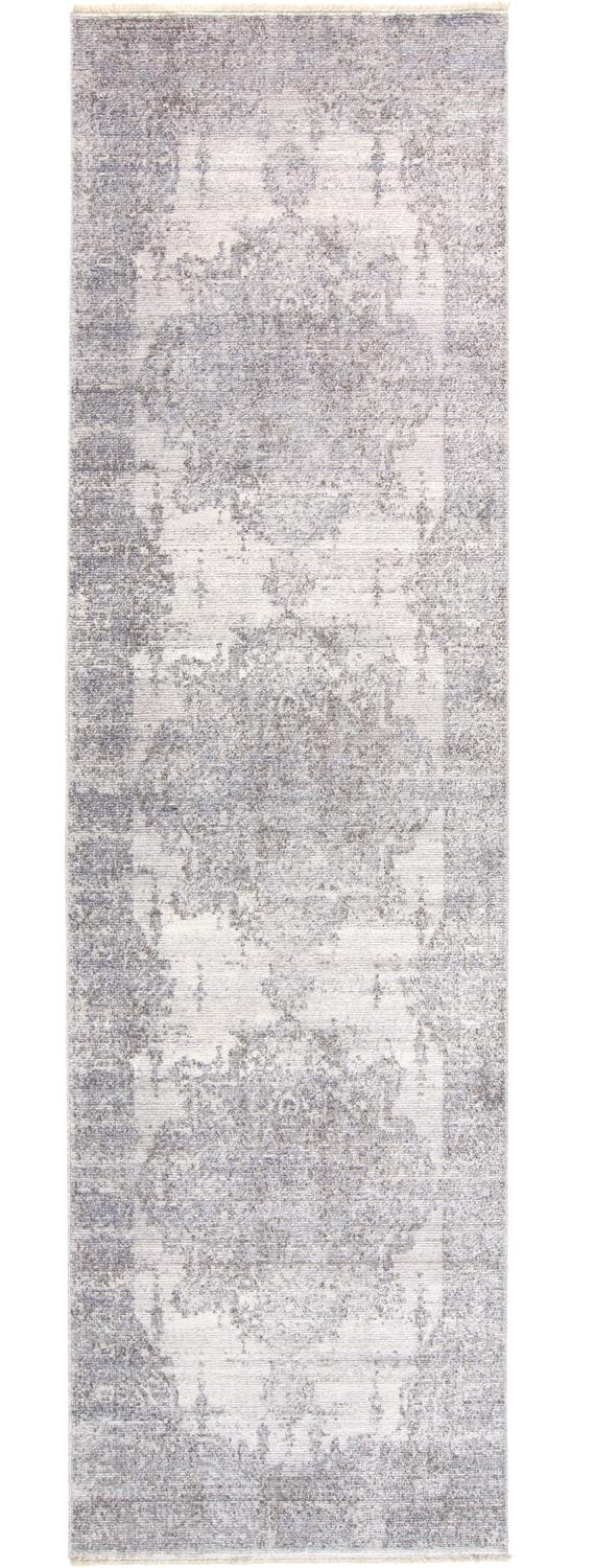 Room Envy 857R3586GRY000I27 Tirza 2 x 8 (ft) Loomed Polypropylene Light Gray/Silver Gray Rectangular Indoor Abstract Global Runner rug