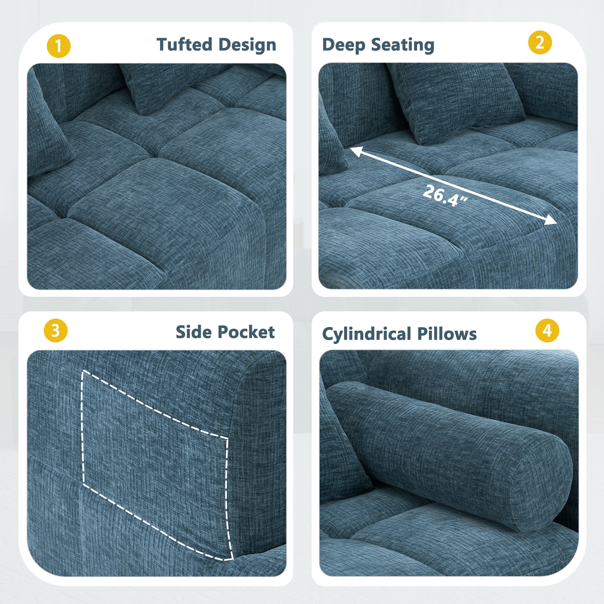 ModernLuxe N719S001890C Sofas-Loveseats - View #4