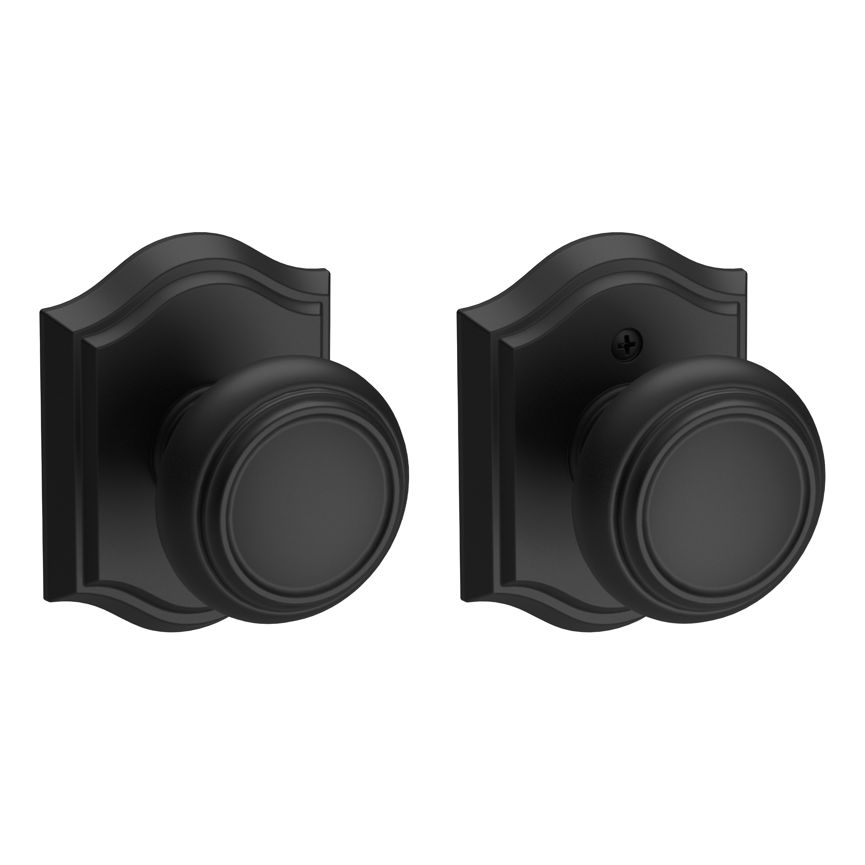 Baldwin PSTRATAR190 Satin Black Interior Hall/Closet Passage Door Knob