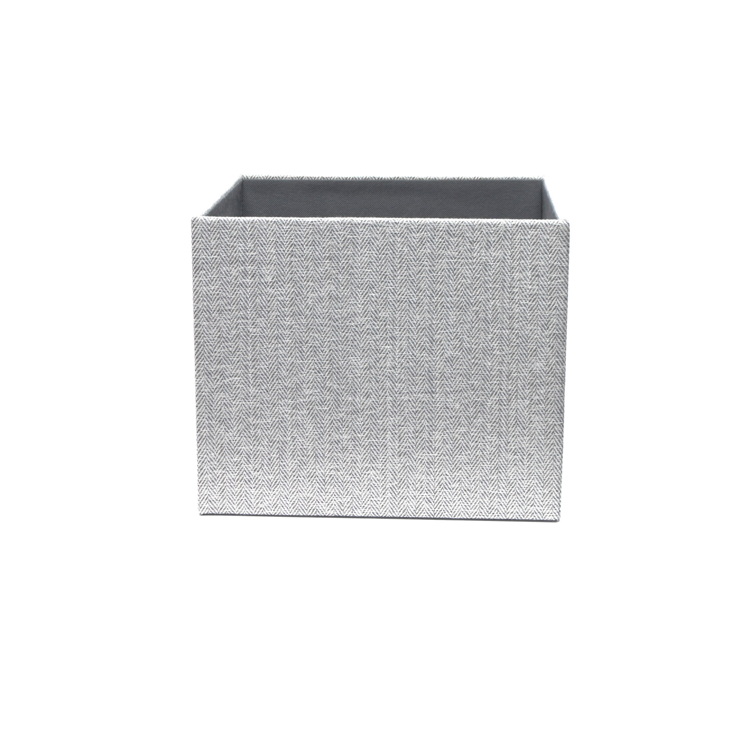 Allen + Roth Herringbone 7.13-in W x 5.5-in H x 10.69-in D Gray Fabric Bin | HD-141114