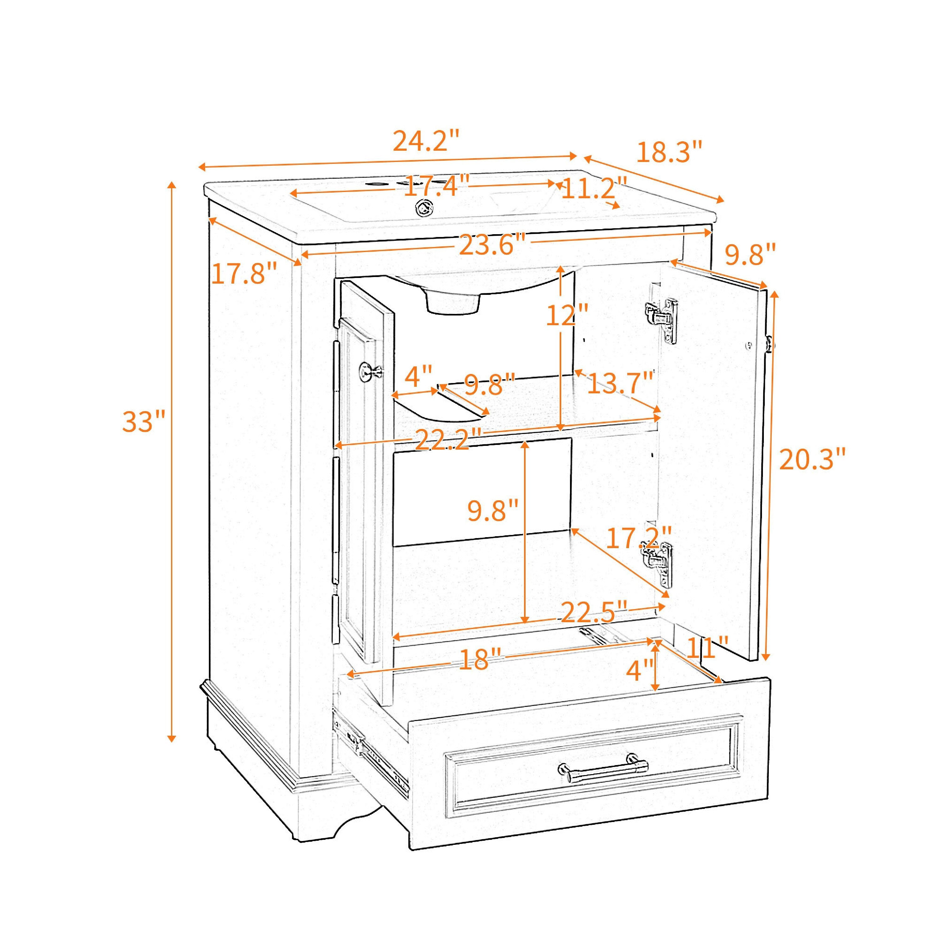 Benzara BM351227 Bath-Vanity-Combo - View #7