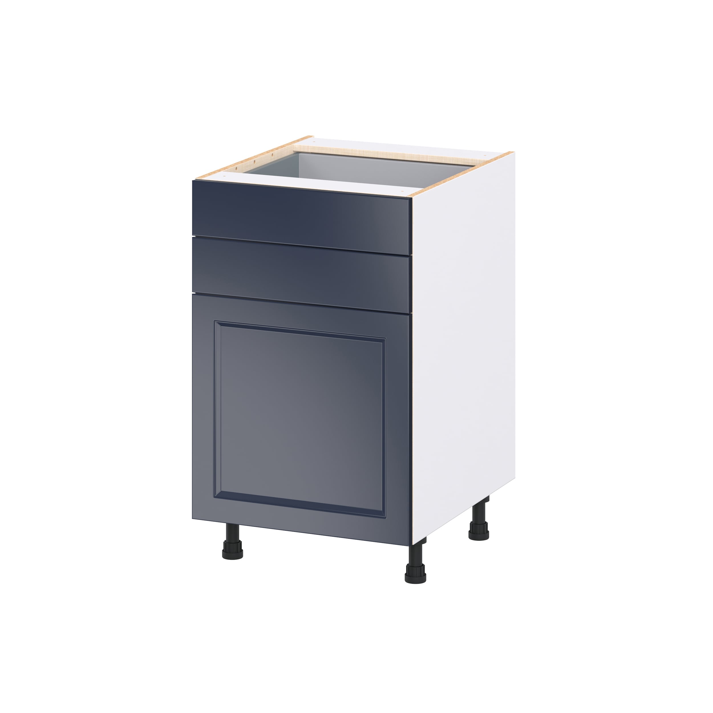 Hugo&Borg Lorette 21-in W x 34.5-in H x 24.5-in D Navy Blue Painted Base Fully Assembled Cabinet Recessed Panel Shaker