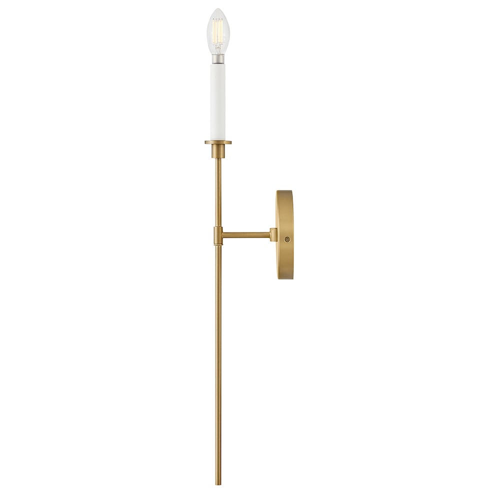 Lacquered Brass and Warm White Dimmable Candle Sconce