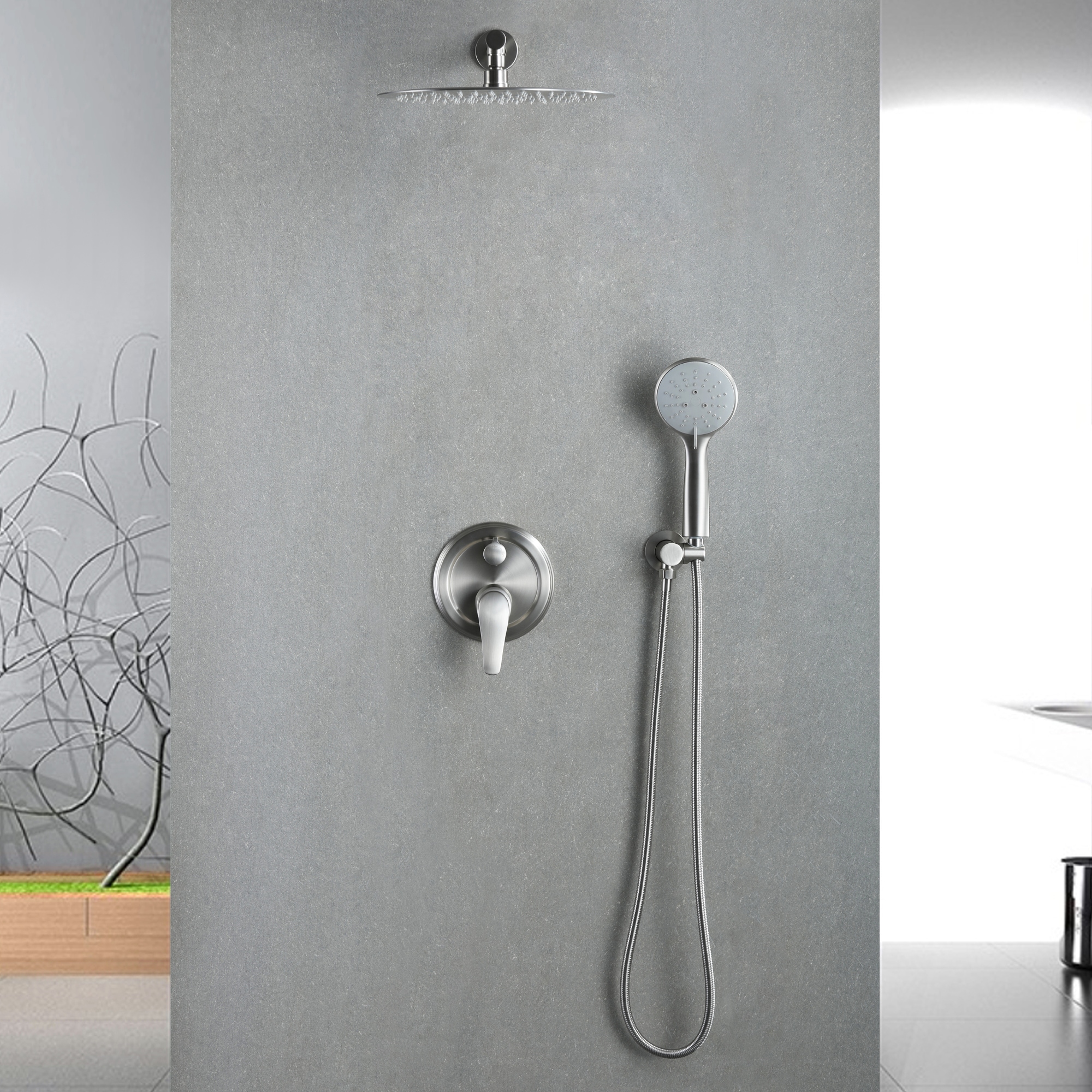 WELLFOR SPA-88040BN-12 Showerhead-Bar-Panels - View #10