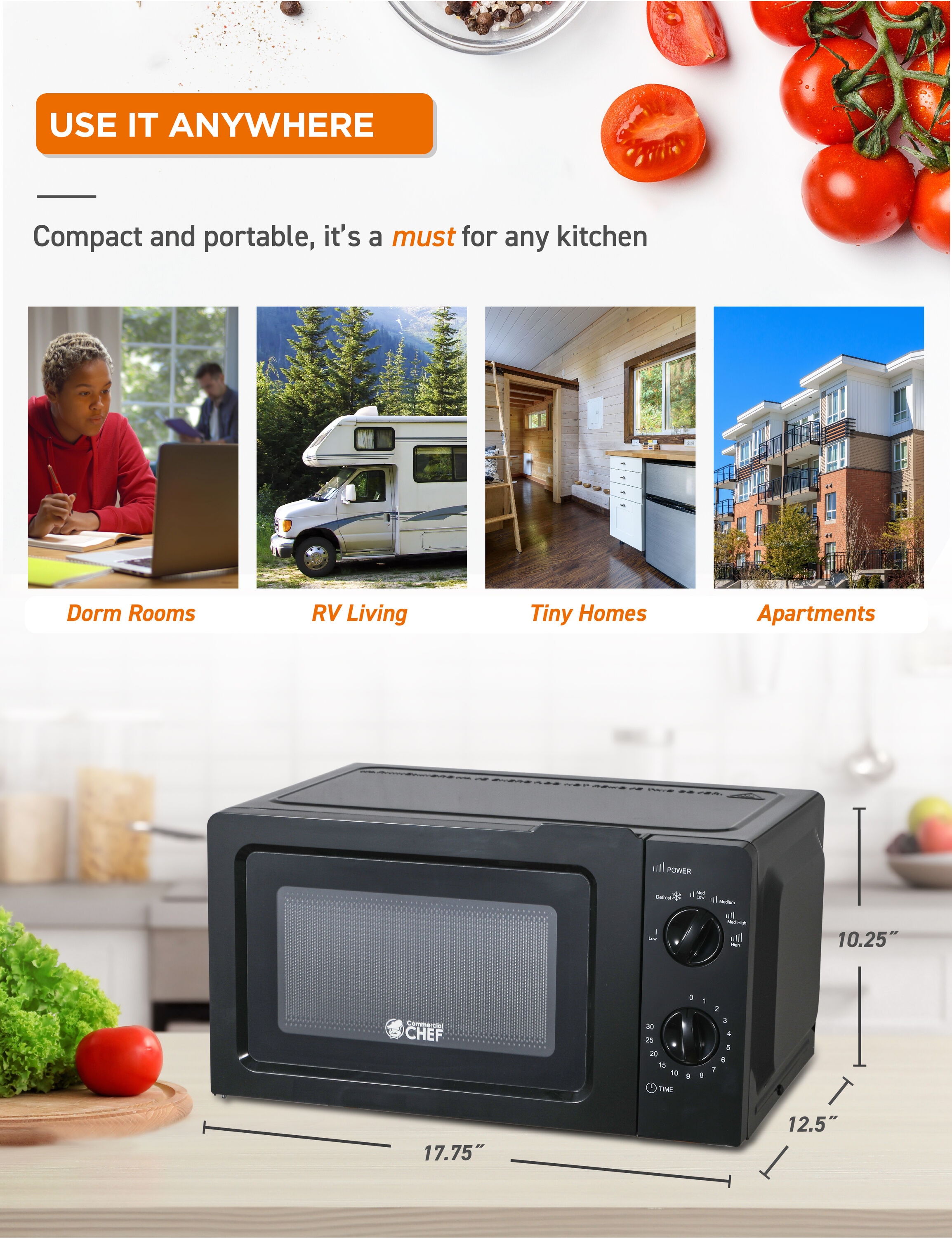 Commercial Chef CHM660B Cnt-Mwo - View #3