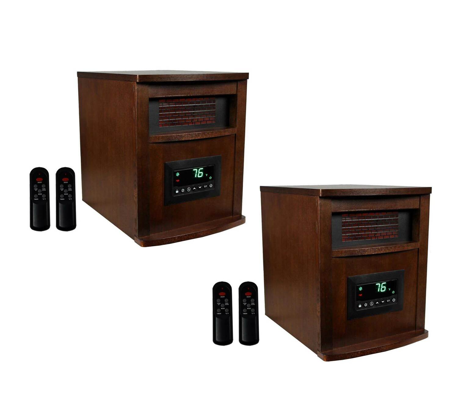 Lifesmart 56528 Up to 1500-Watt Infrared Quartz Cabinet Indoor Electric Space Heater with Thermostat and Remote Included