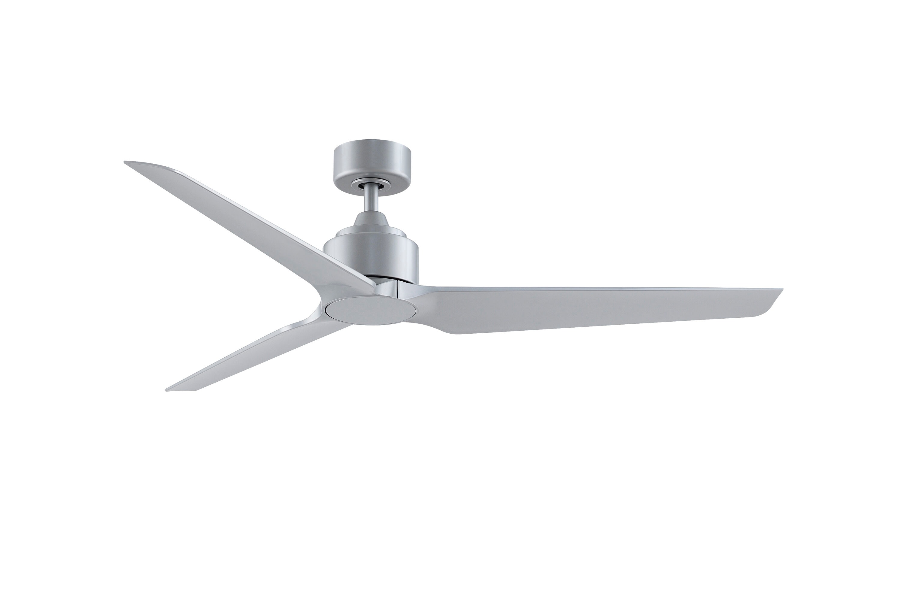 Fanimation TriAire Custom 60-in Silver Indoor/Outdoor Smart Propeller Ceiling Fan Light Kit Compatible and Remote (3-Blade) FPD8514SLW-60SLW Sansujyuku sansujyuku.com