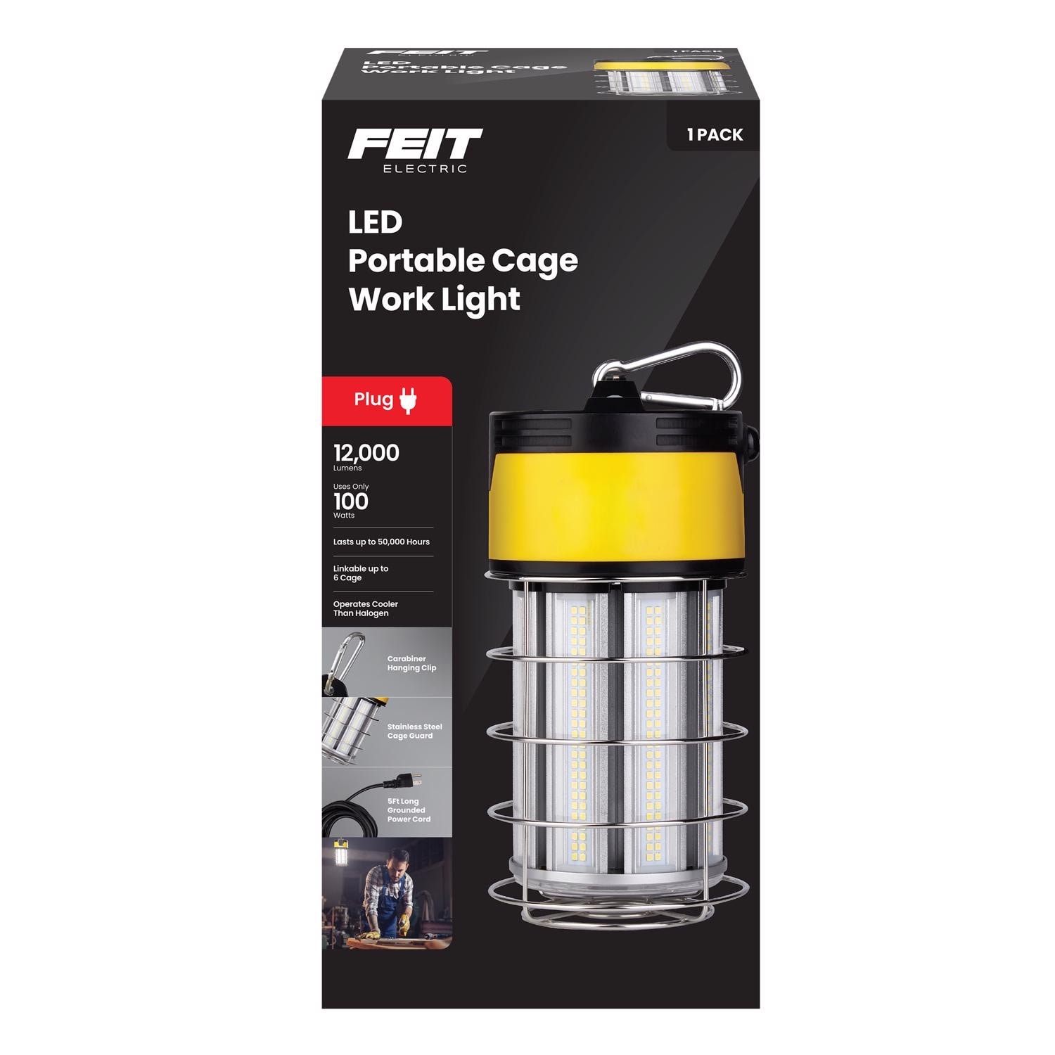 Feit Electric Feit Pro Series 12000 lm LED Corded String/Linkable Work Light