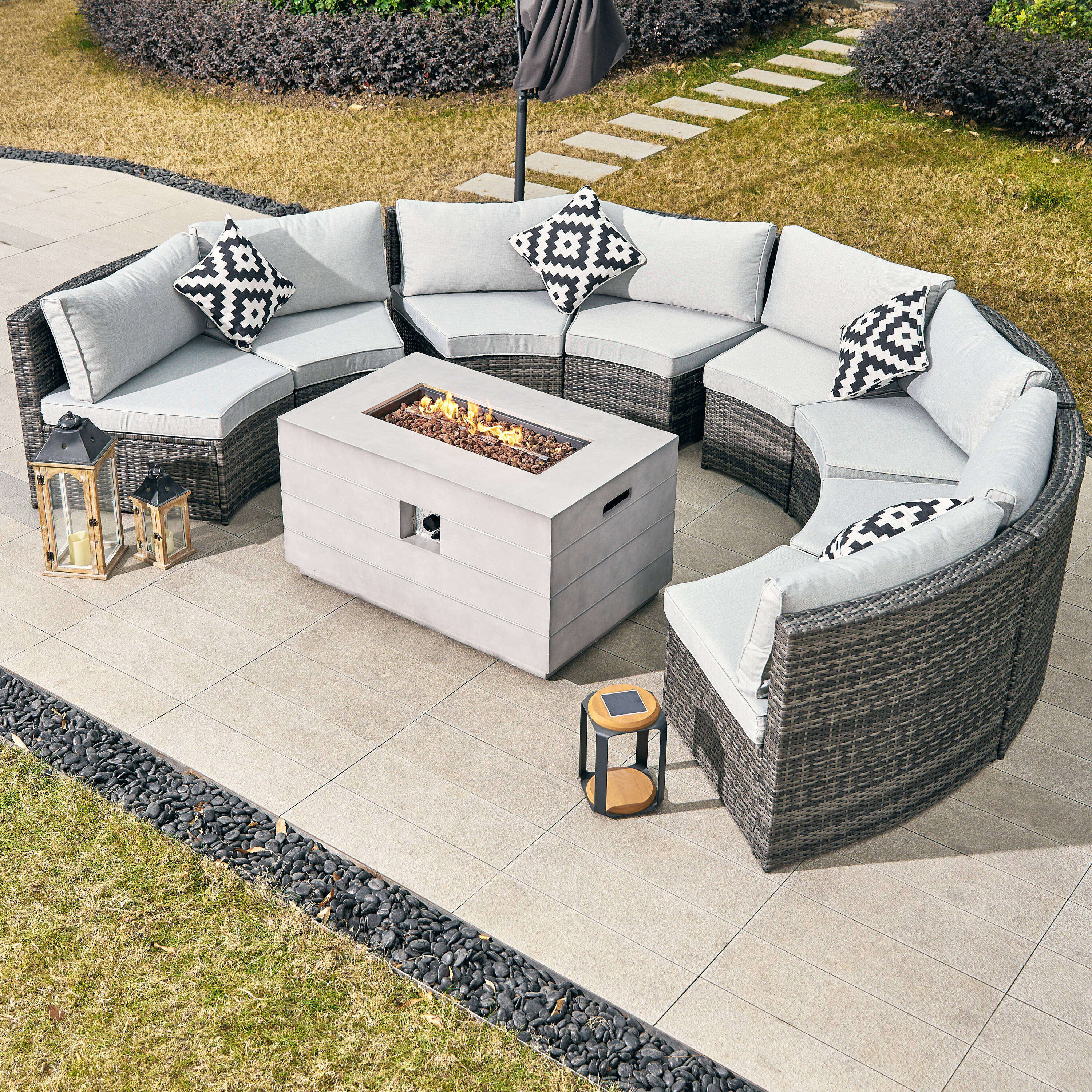 Direct Wicker DWS-1205B8SS&2150-G Patio-Conversation-Sets - View #10