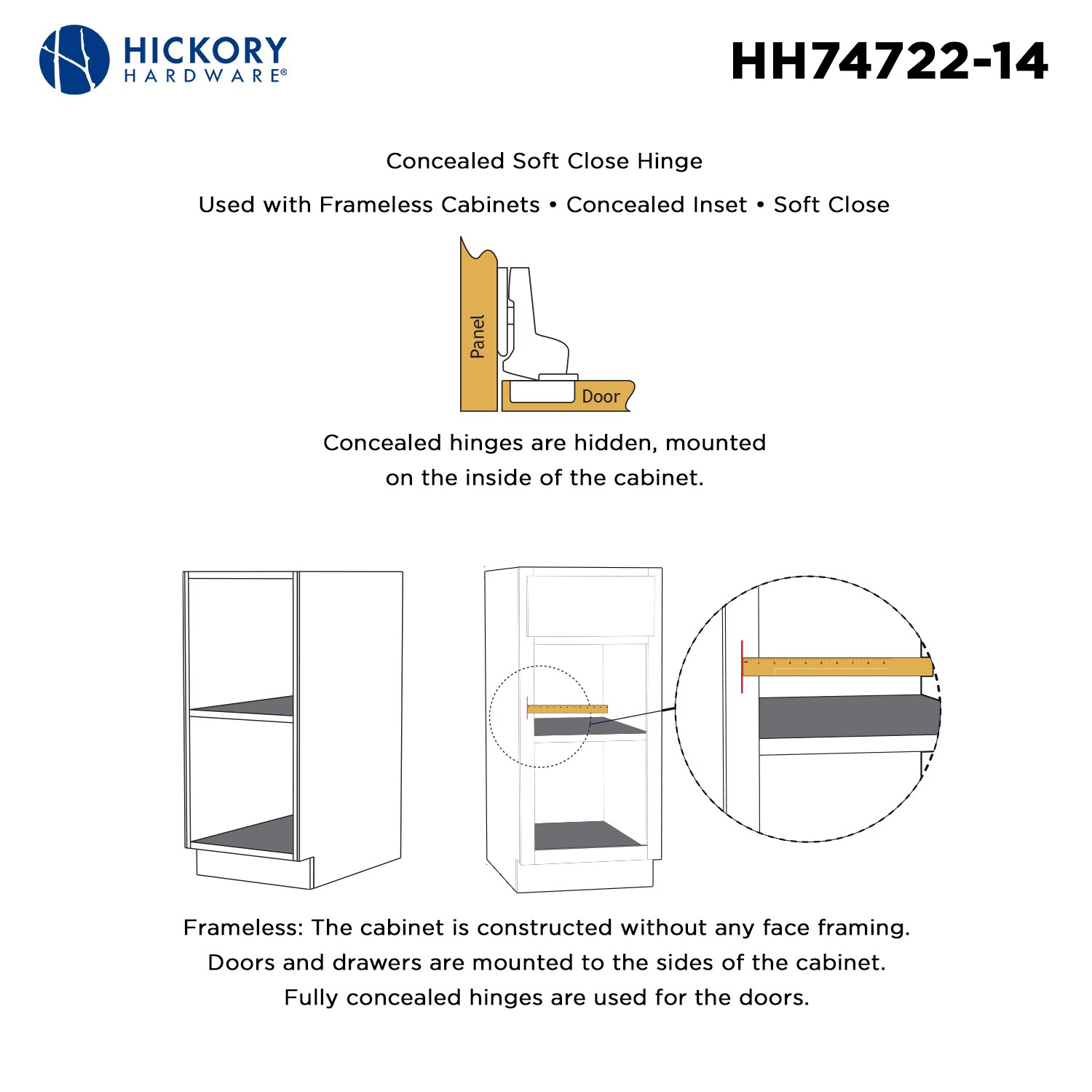 Hickory Hardware HH74722-14 Cabinet-Hinges - View #4