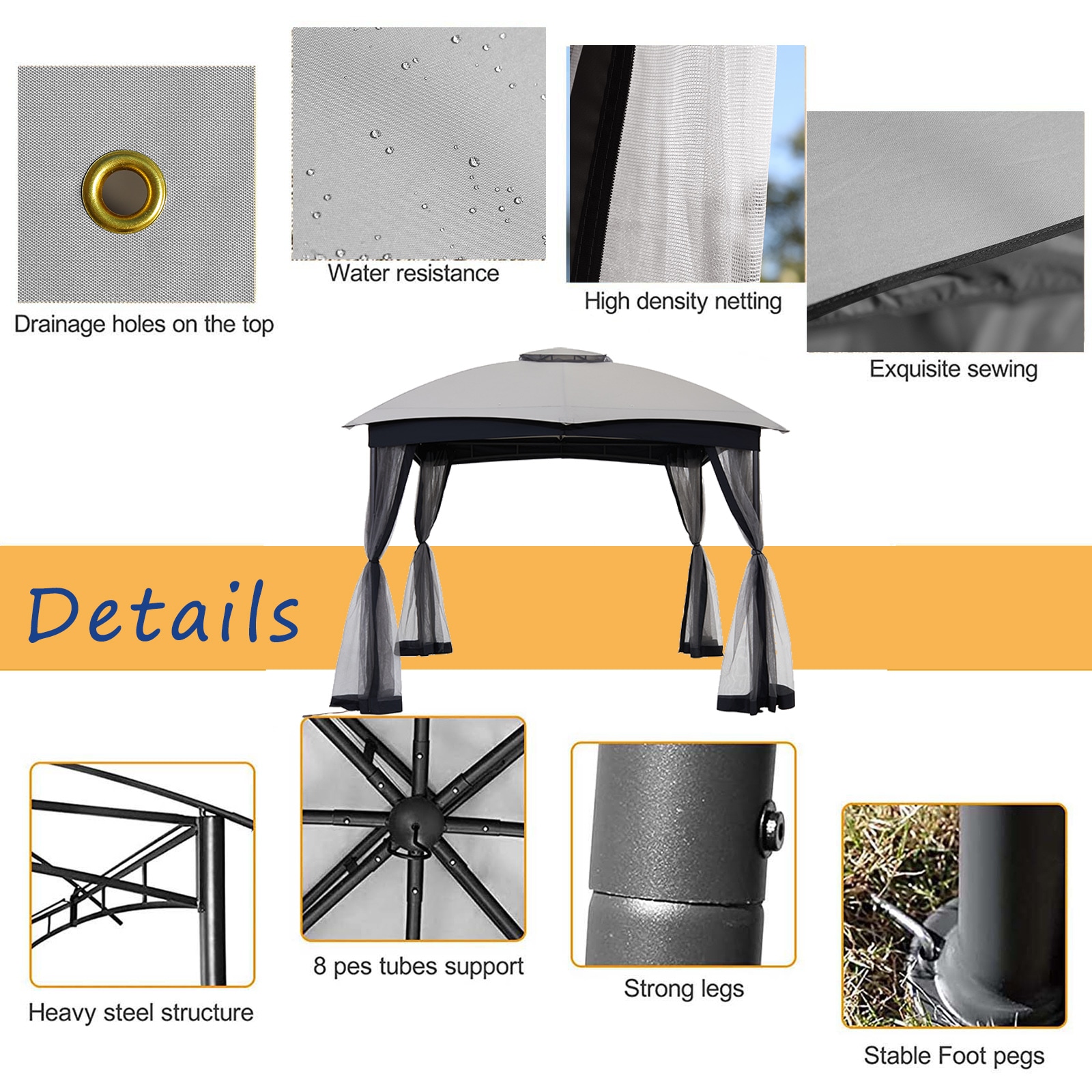 StarEcho GAZ007G Wood-Resin-Gazebos - View #3