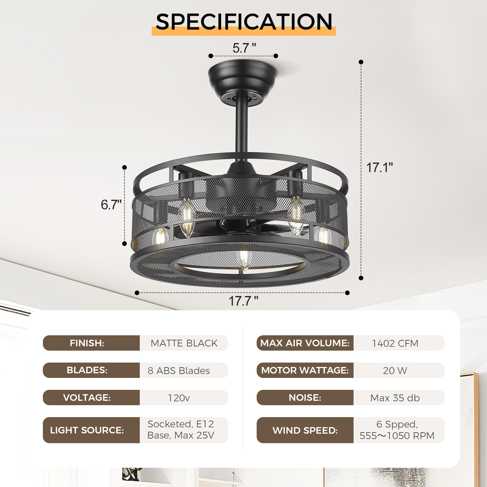 LTMATE LSLT-DCF200-BK18 Ceiling-Fans - View #2