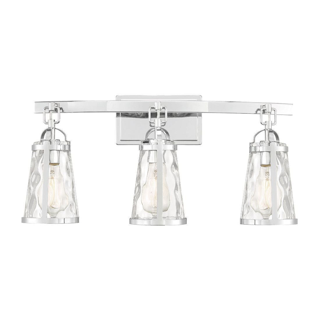  LW-SH639854 24-in 3-Light Polished Chrome Transitional Vanity Light Bar