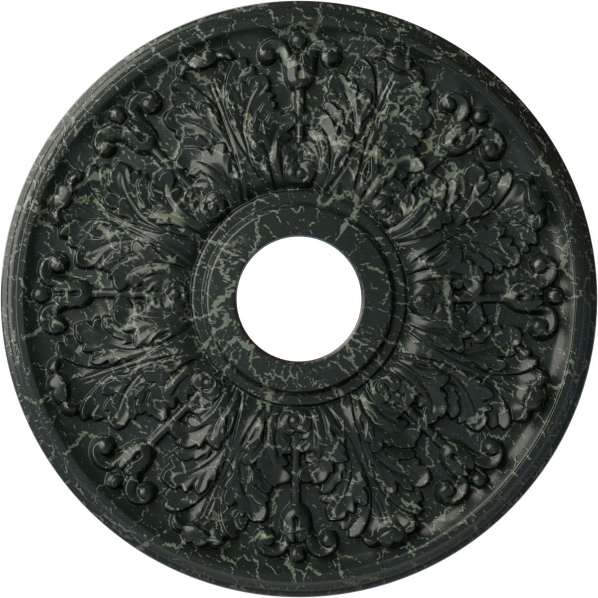 Ekena Millwork CM16APPTC Apollo 16.5-in W x 16.5-in L Painted Turtle Crackle Polyurethane Whole Ceiling Medallion
