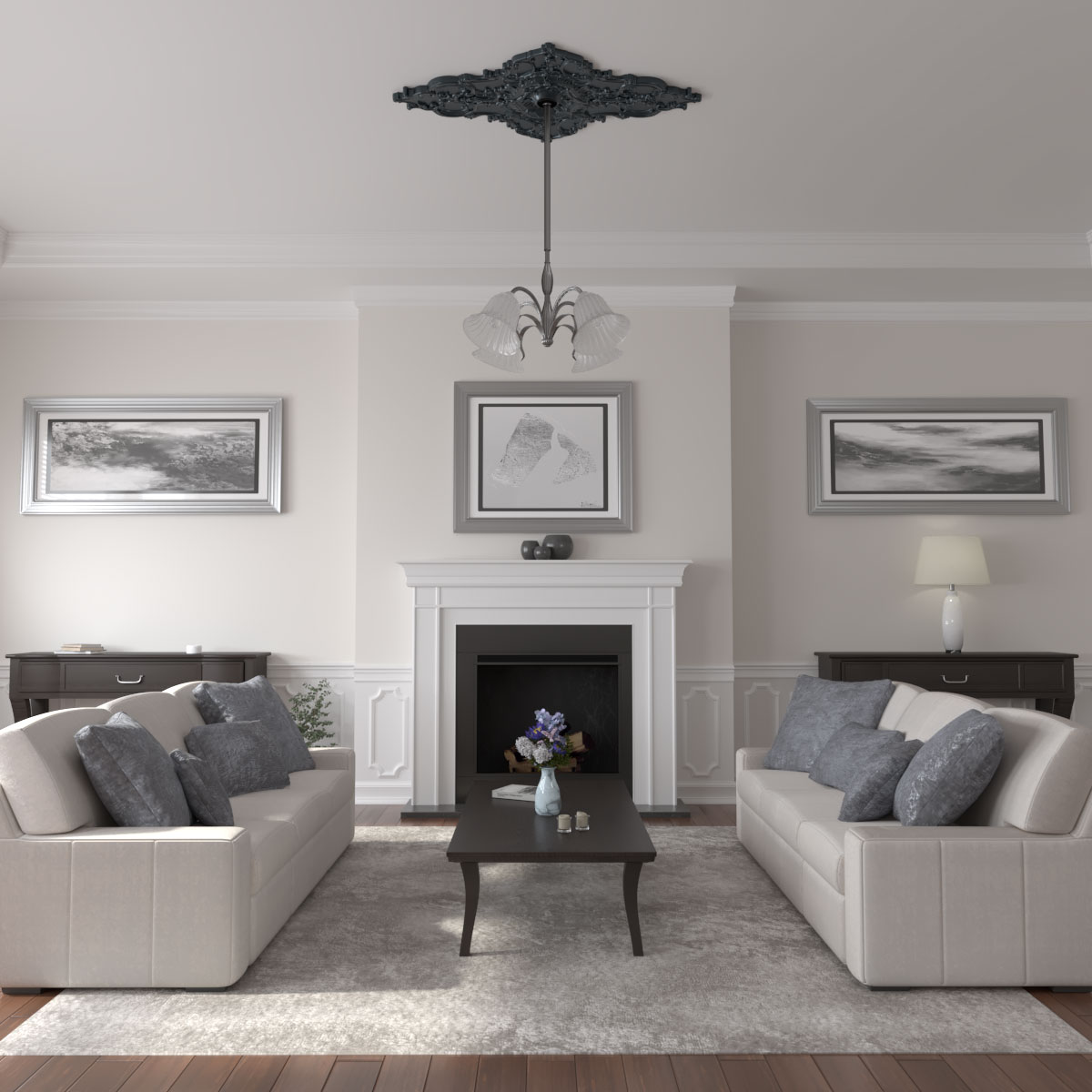Ekena Millwork CM70X43MLNSF Ceiling-Medallions - View #4