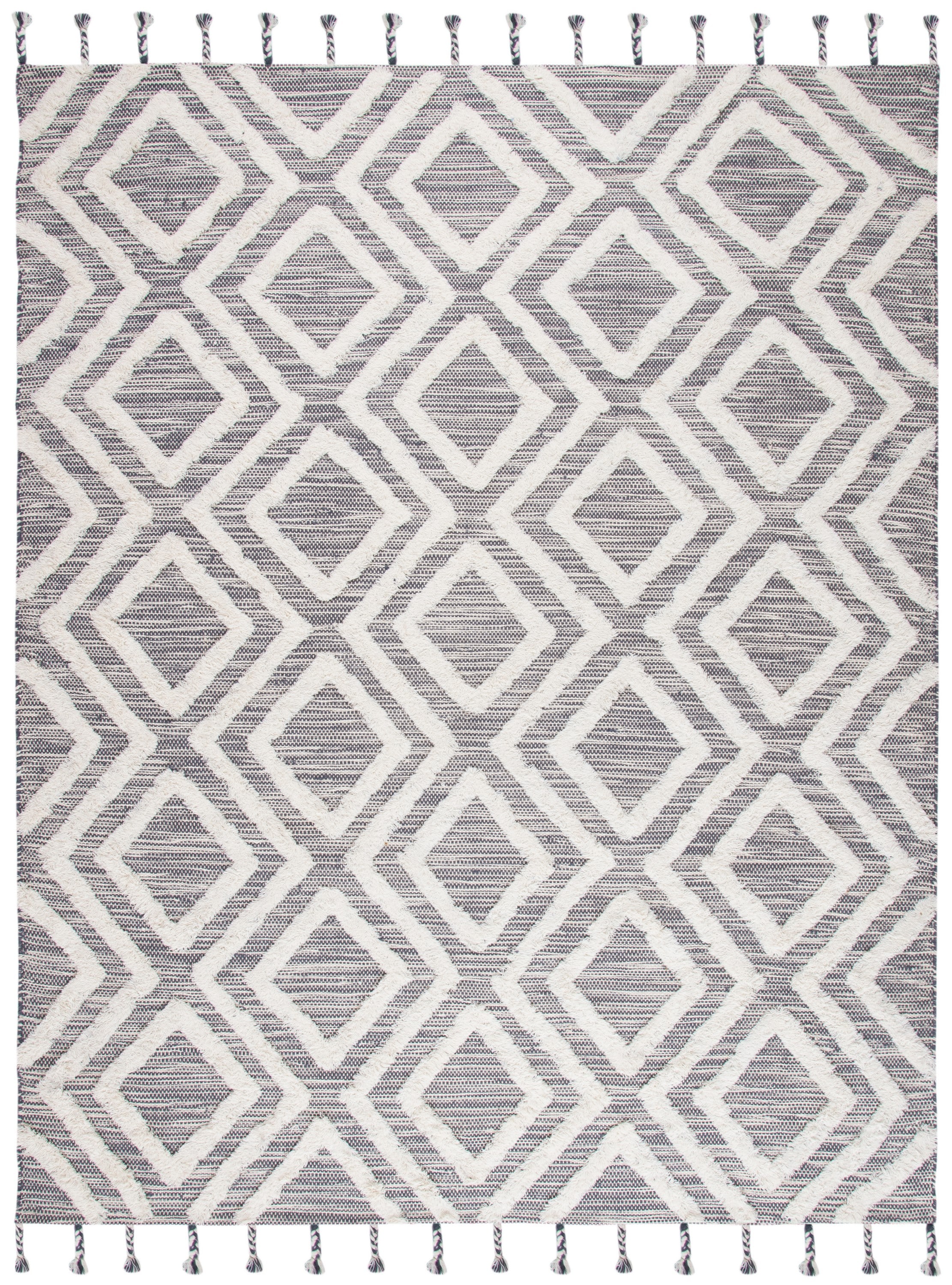 Safavieh Kenya Shouko 8 X 10 (ft) Wool Gray/Ivory Indoor Abstract ...