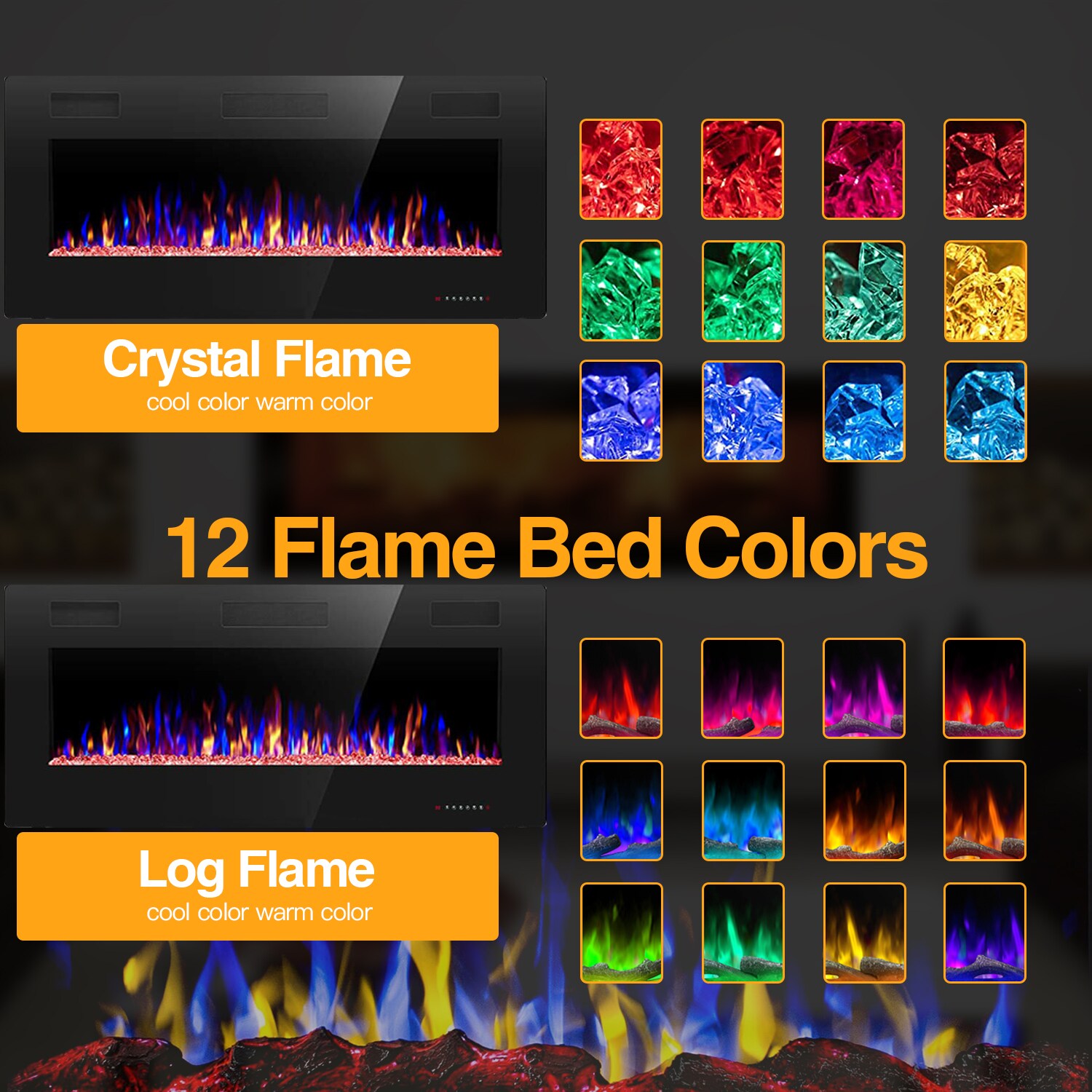 BANSA ROSE LLZJLY41407 Electric-Fireplaces - View #3