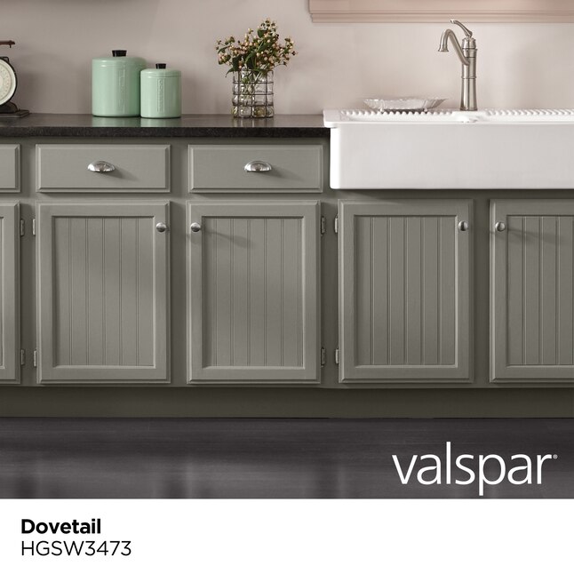 Valspar Semi Gloss Dovetail Hgsw3473, Dovetail Paint Kitchen Cabinets Without Sanding