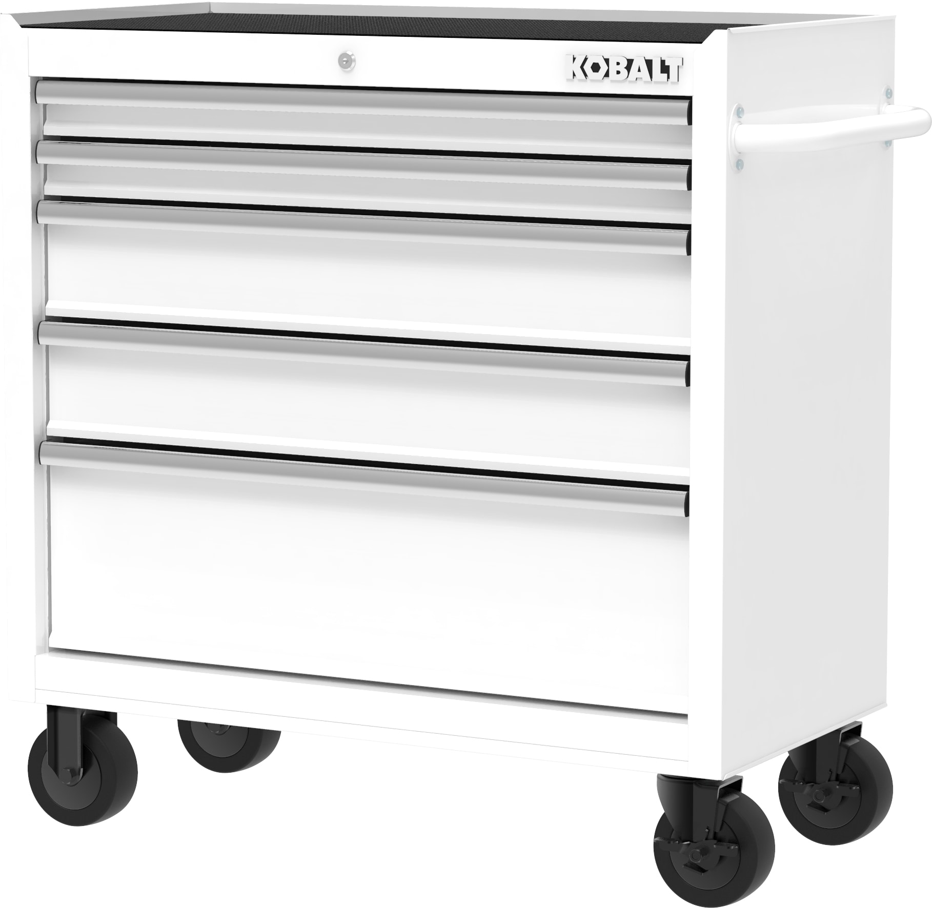 37.83-in W x 18.15-in H 5-Drawer Steel Rolling Tool Cabinet (White) | - Kobalt 410-170-0131