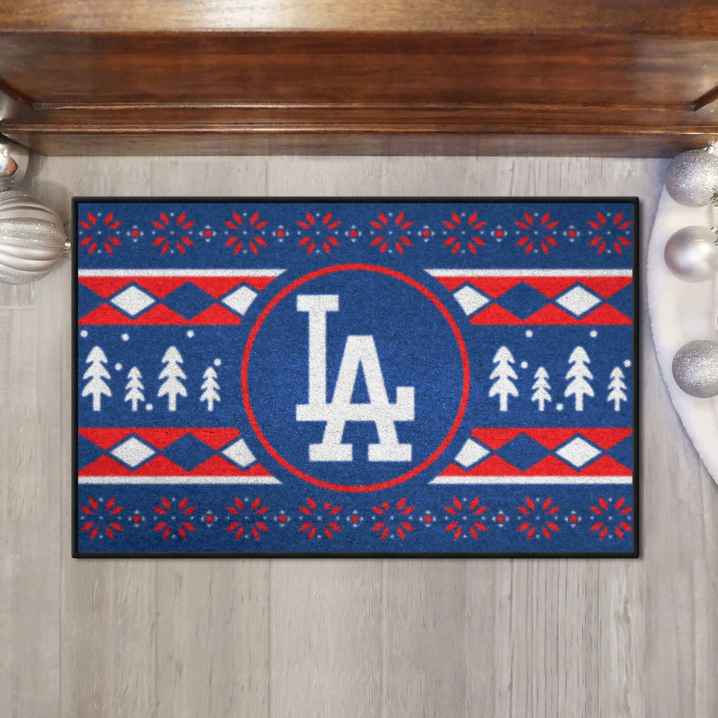 FANMATS MLB Los Angeles Dodgers Navy 2 ft. x 2 ft. Round Area Rug