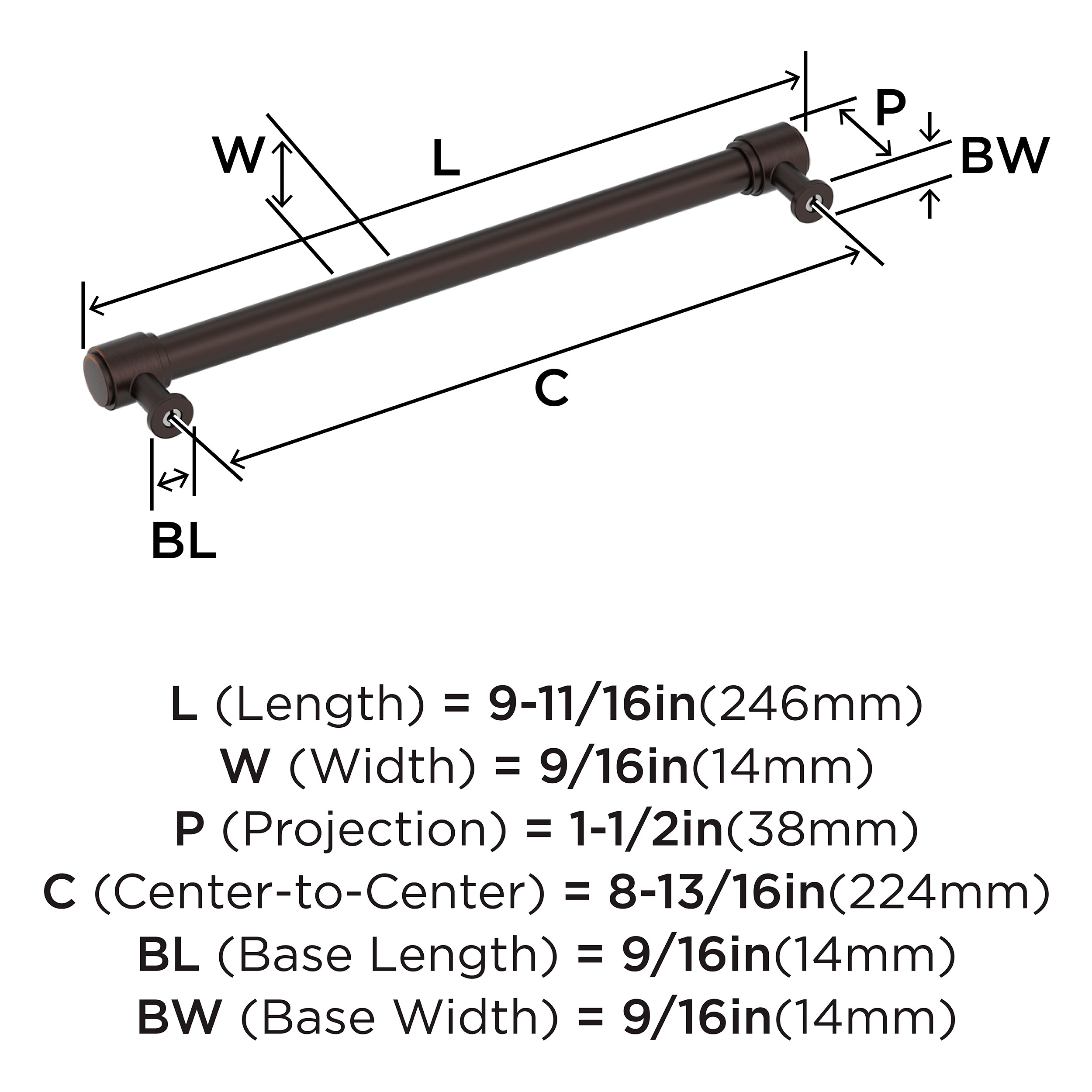 Amerock BP37467ORB Cabinet-Pulls - View #4