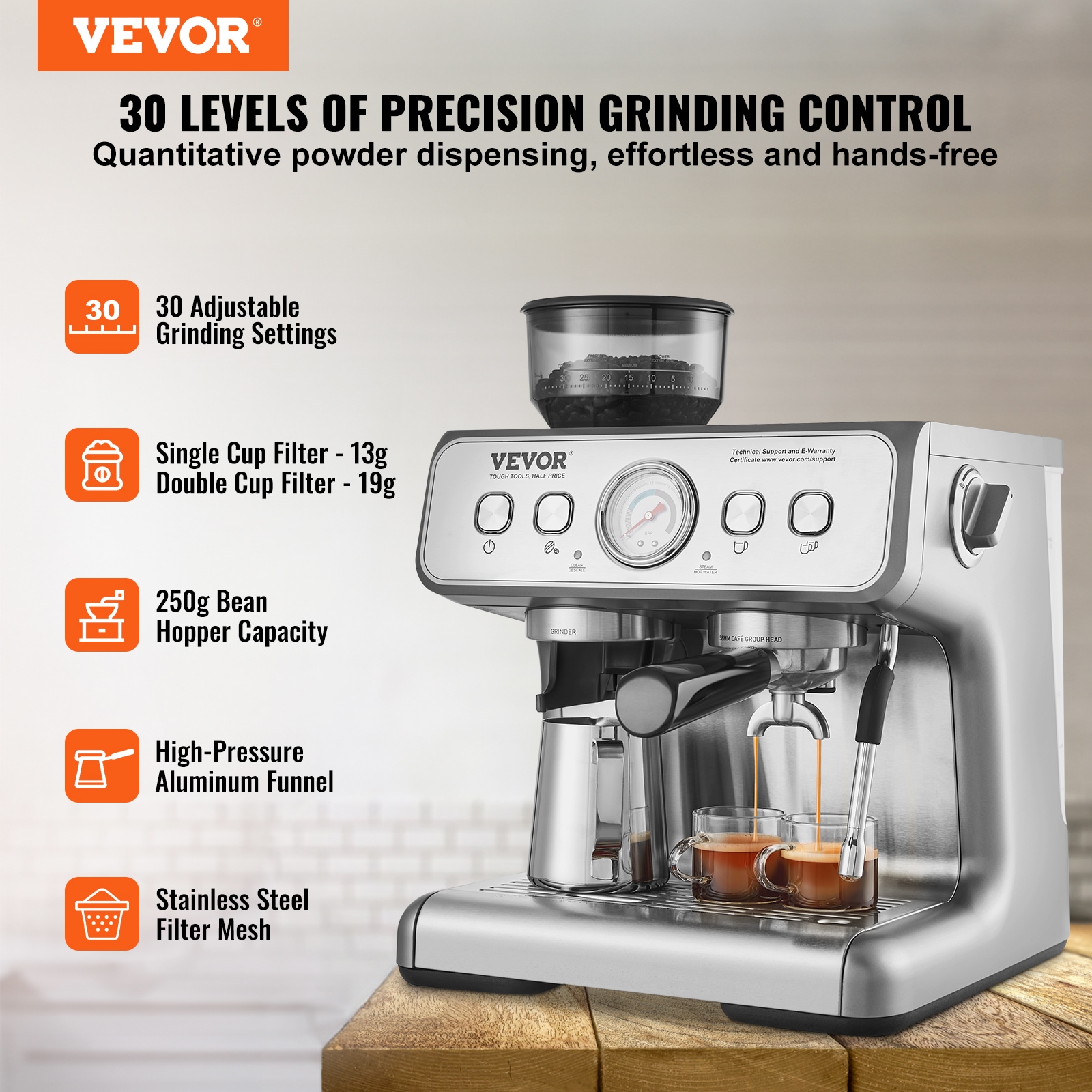 VEVOR KZJFLEXI870MMF0WYV1 Espresso-Machines - View #6