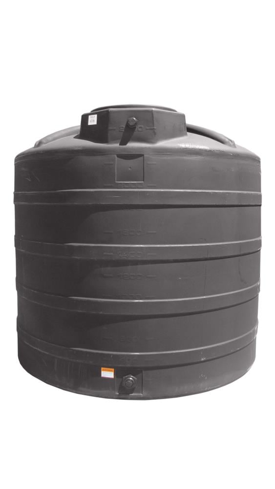 Snyder Industries 2500-Gallons Plastic Black Water Storage Tank in